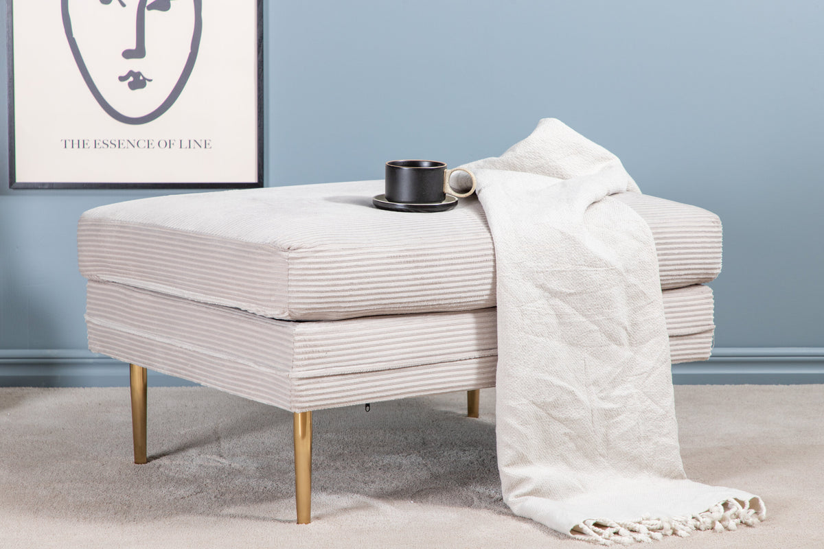 Polsterhocker Boom - Beige-Polsterhocker-Venture Home-le canapé
