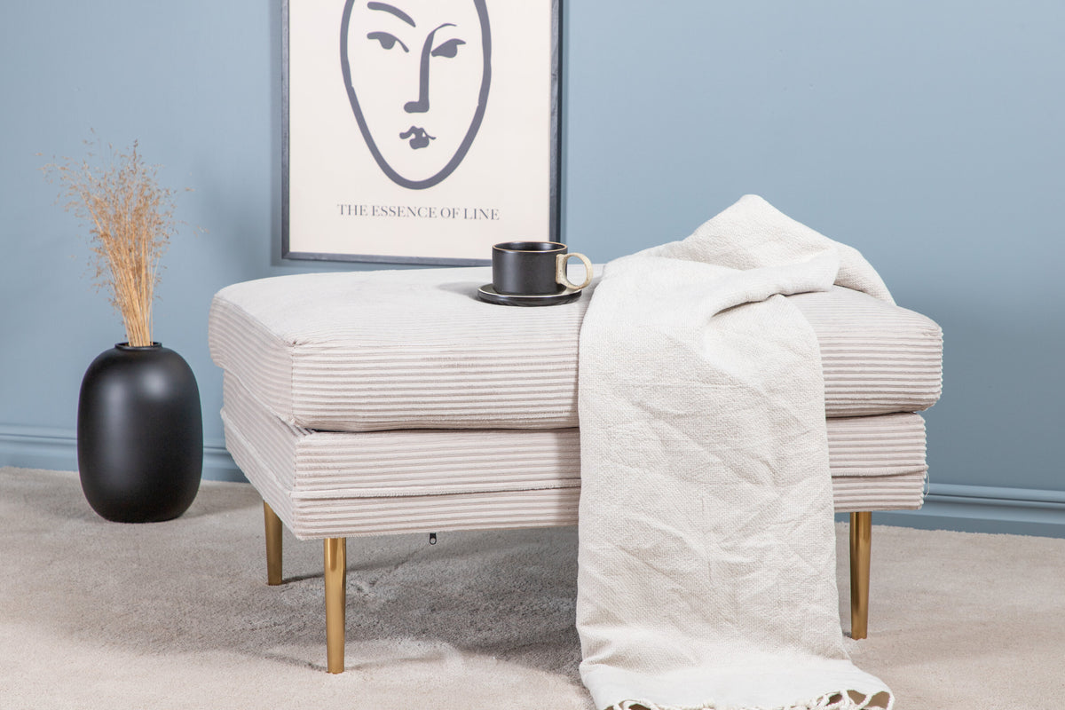 Polsterhocker Boom - Beige-Polsterhocker-Venture Home-le canapé