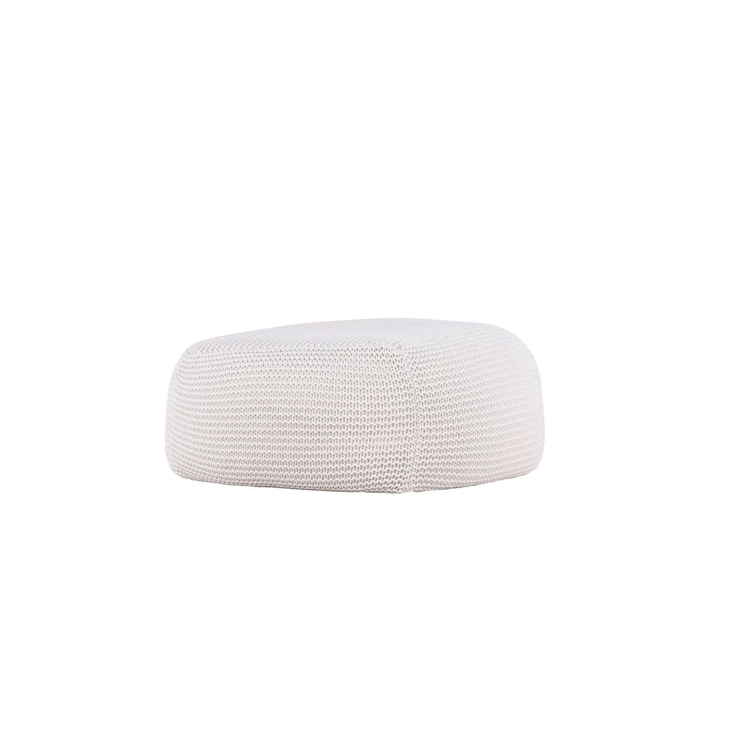 Polsterhocker Pouf Luca 60*60 - Off White Weiß/BeigePouf
