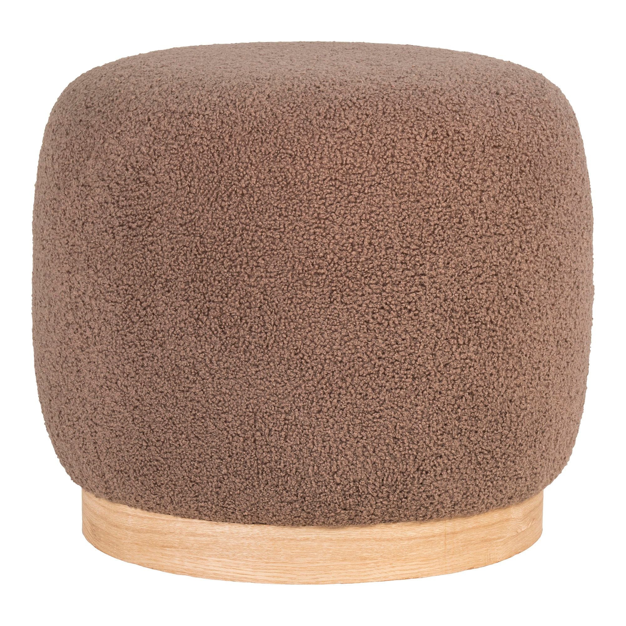 Pouf Belfort aus Teddy - Bouclé - BraunPouf