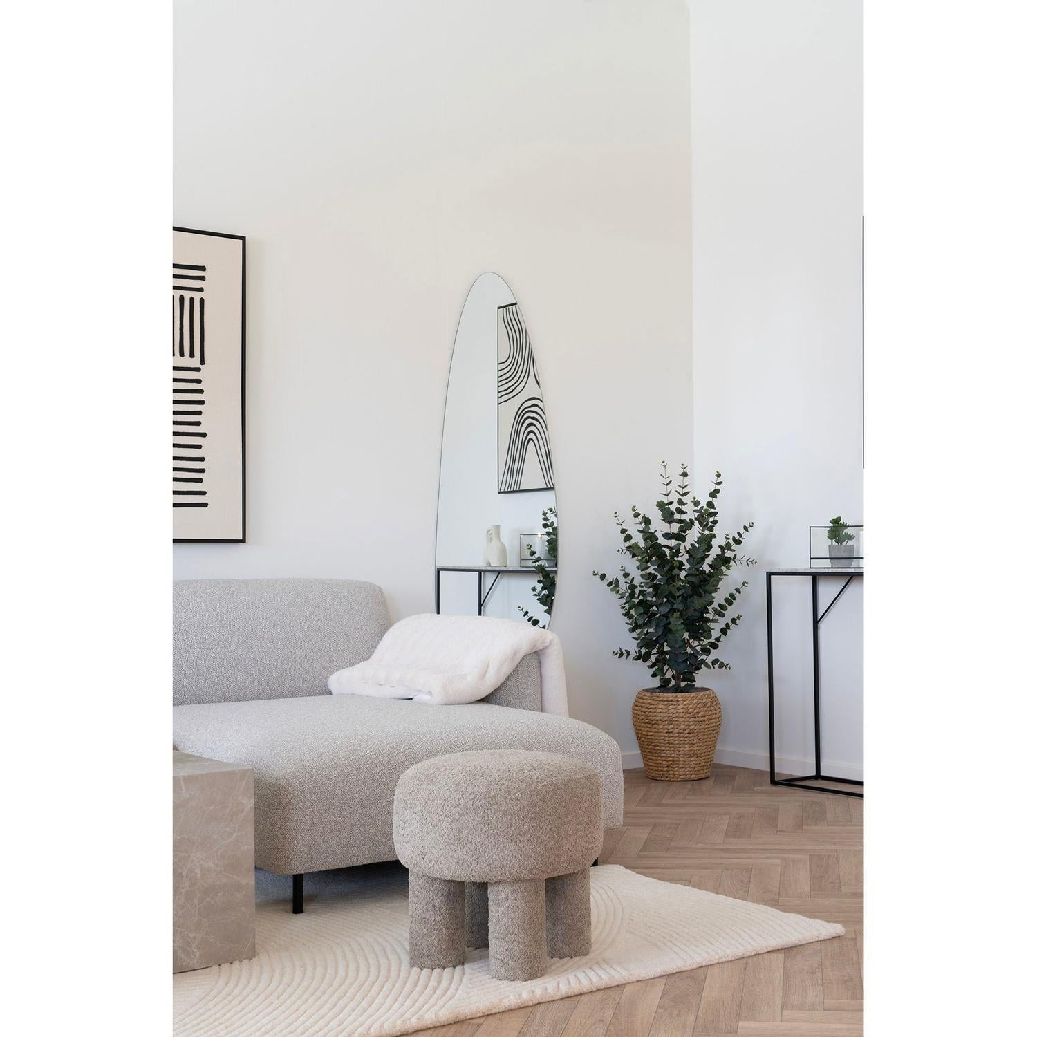 Pouf Canberra Ø43cm - Hellgrau-Poufs-House Nordic-le canapé