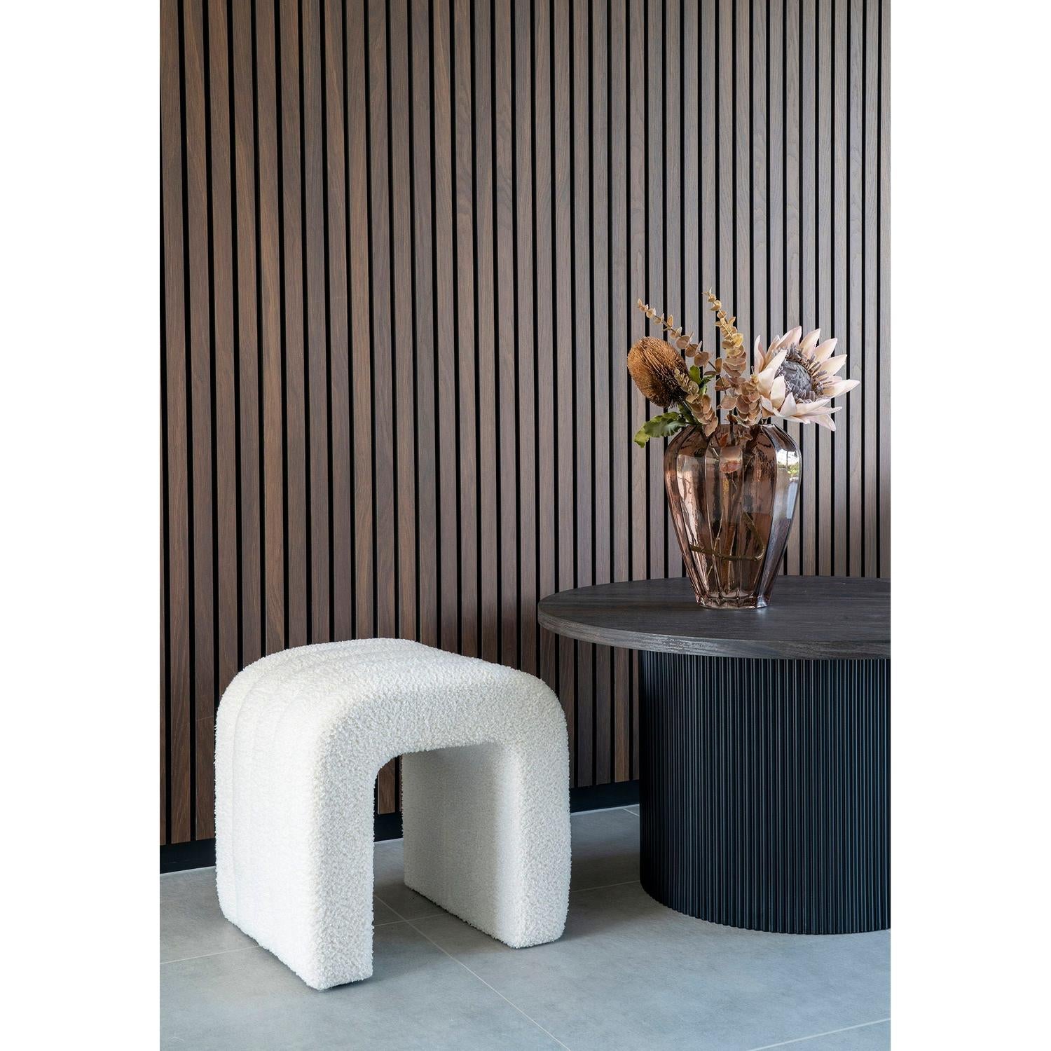 Pouf Colma aus Teddy-Boucle - Weiß-Poufs-House Nordic-le canapé