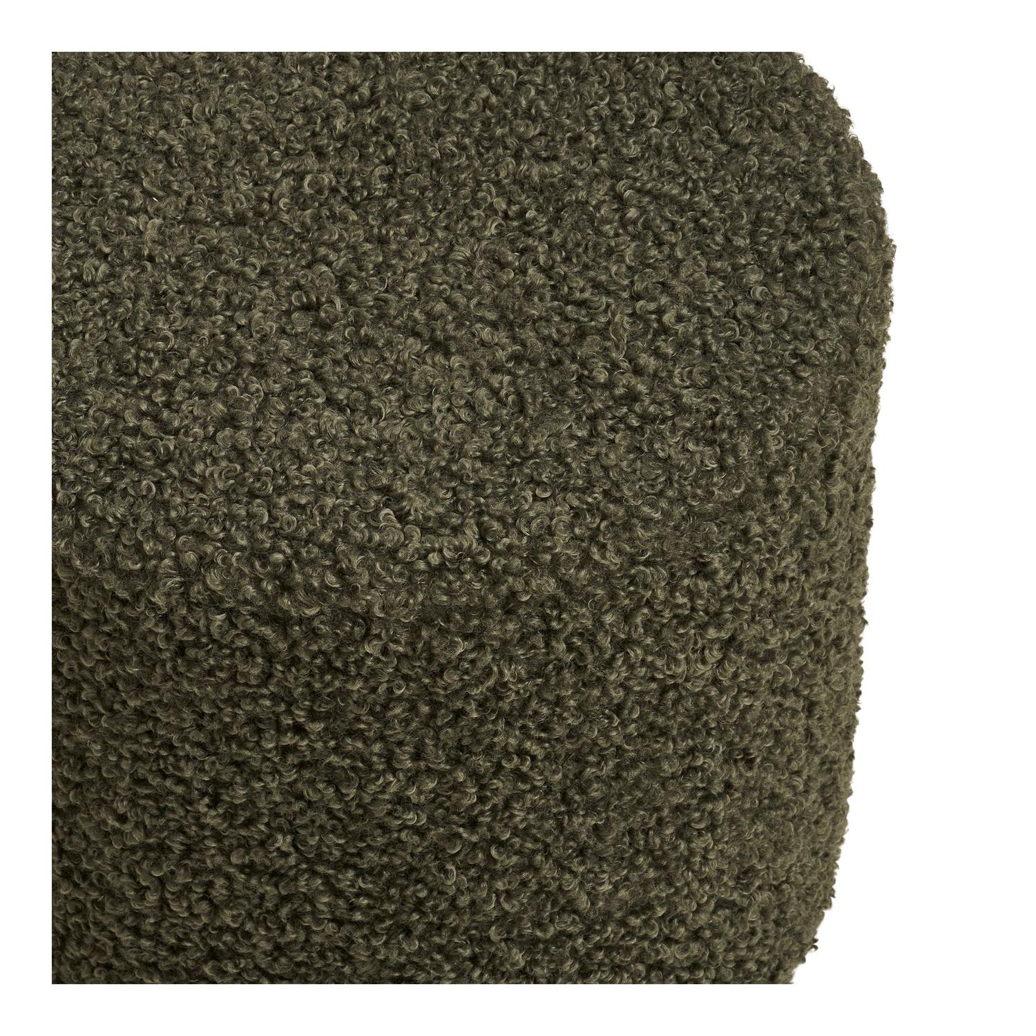 Pouf Ejby aus Teddy Bouclé Ø34cm - Grün-Poufs-House Nordic-le canapé