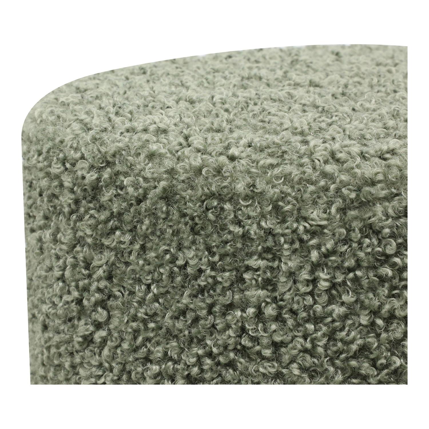 Pouf Ejby aus Teddy Bouclé Ø34cm - Grün-Poufs-House Nordic-le canapé