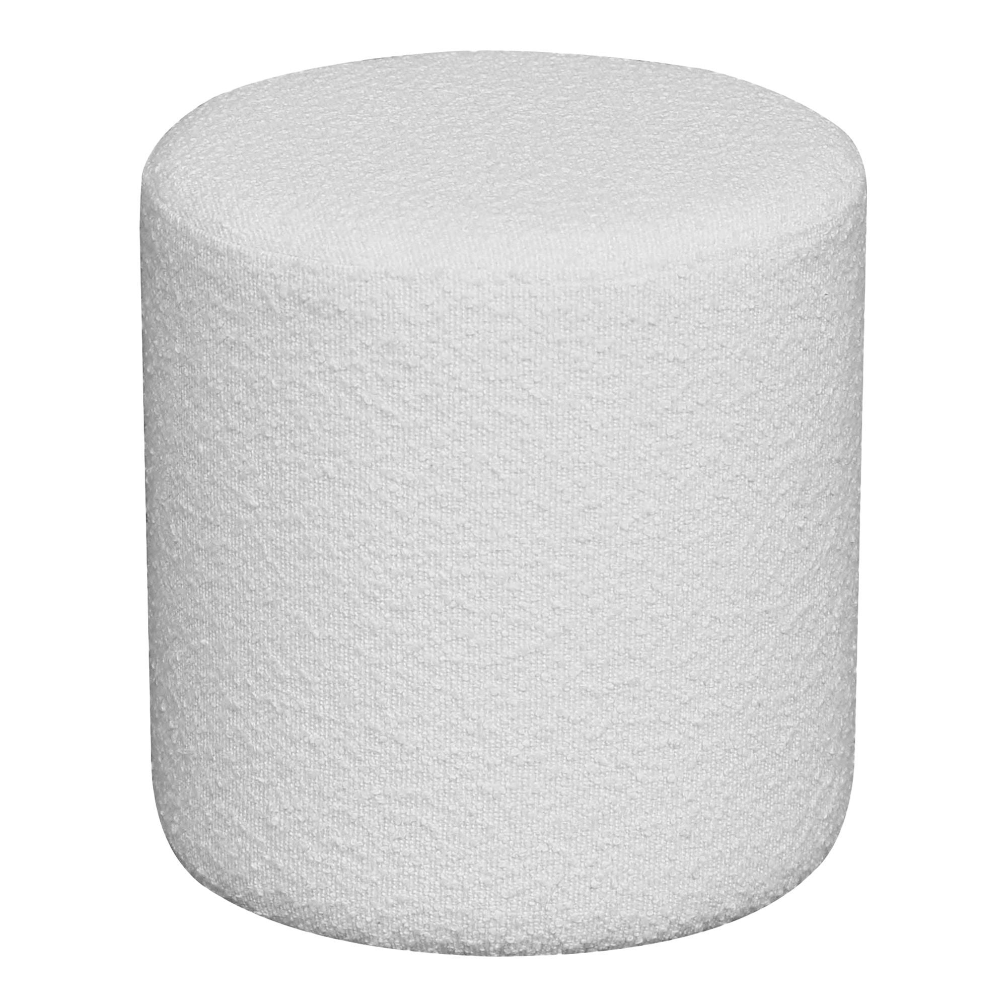 Pouf Ejby aus Teddy - Bouclé - WeißPouf
