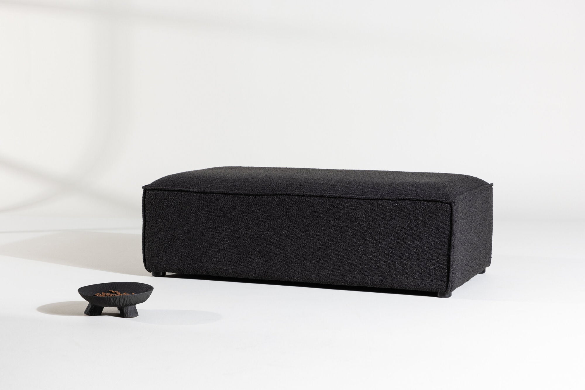 Pouf Gillholmen aus Teddy Bouclé - Schwarz-Poufs-Vind-le canapé