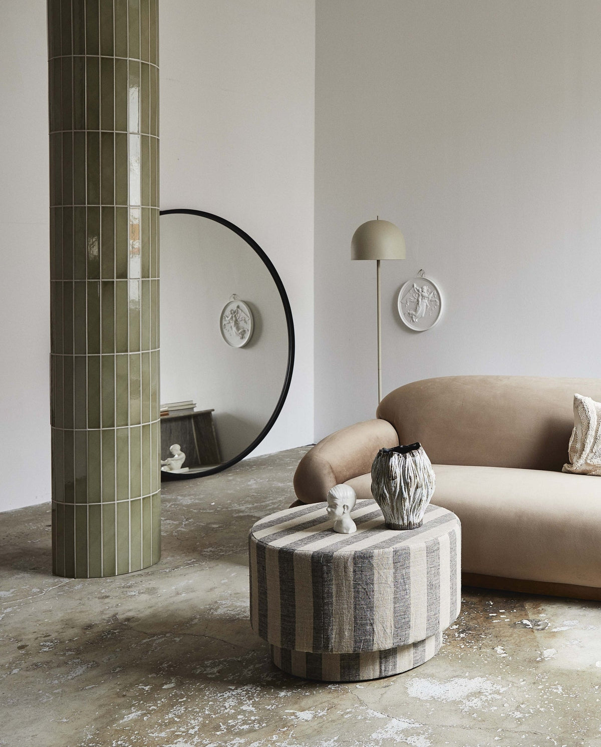Pouf Ladoga Stripe-Poufs-Nordal A/S-le canapé