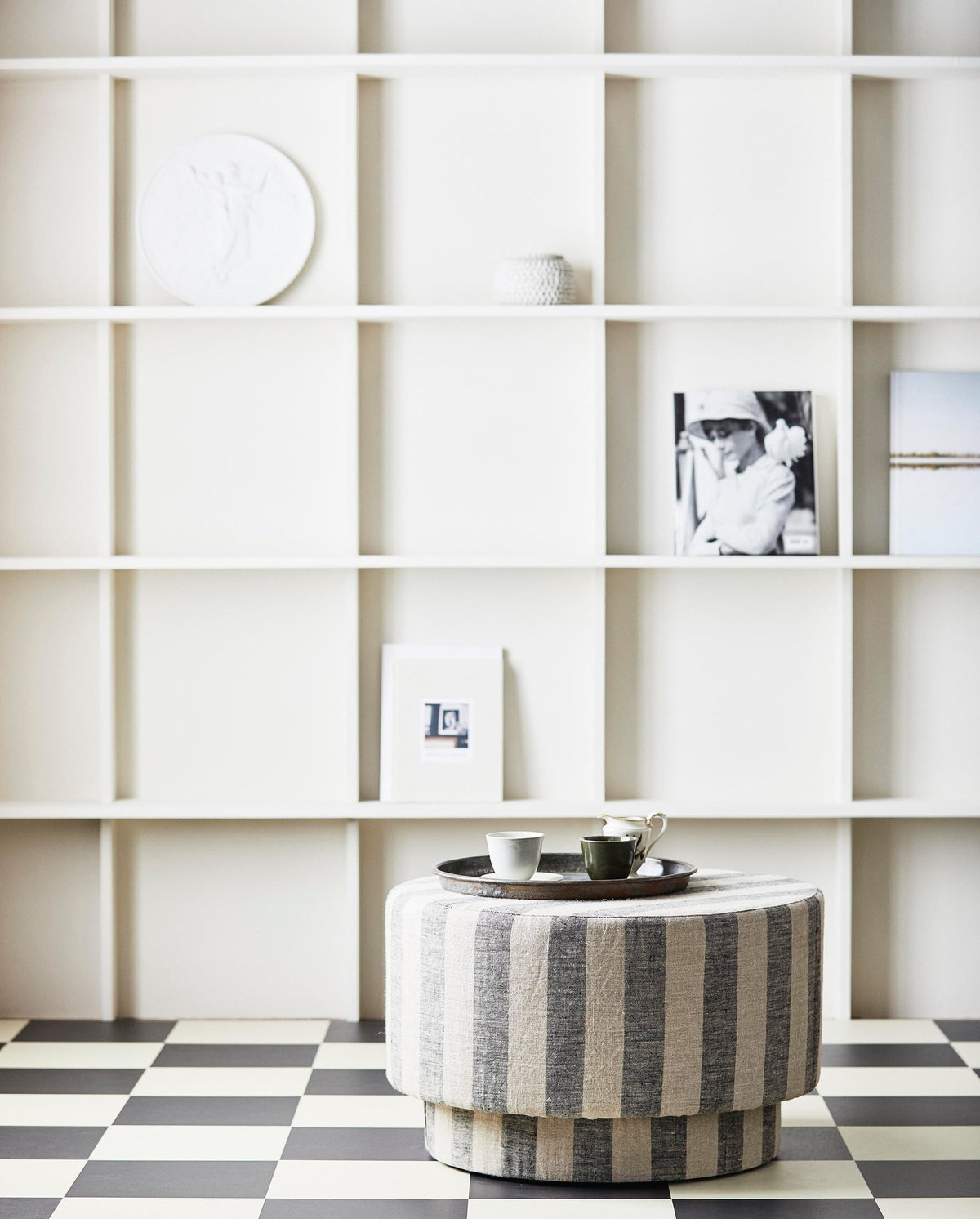 Pouf Ladoga Stripe-Poufs-Nordal A/S-le canapé