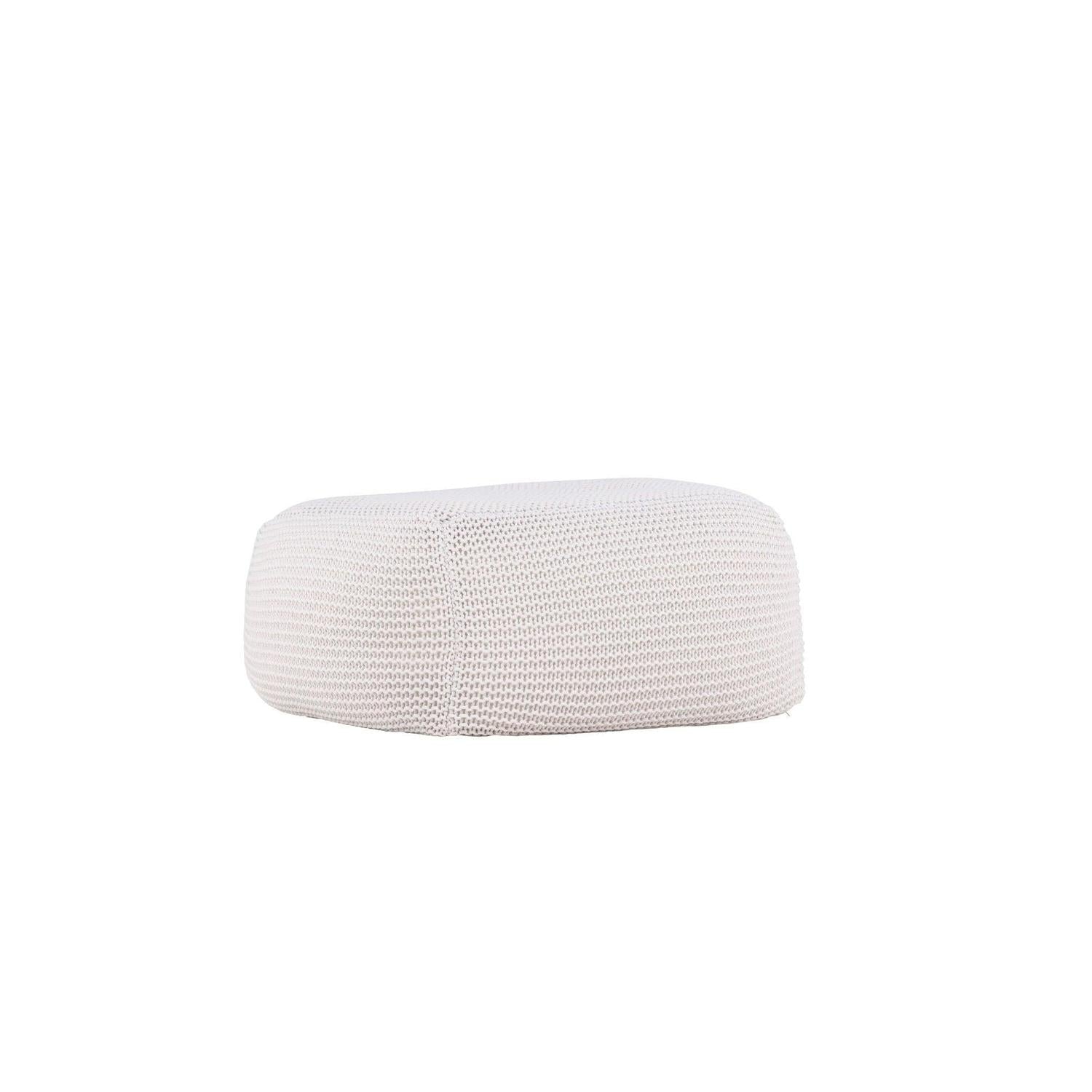 Pouf Luca 60*60cm - Weiß/Beige-Poufs-Venture Home-le canapé