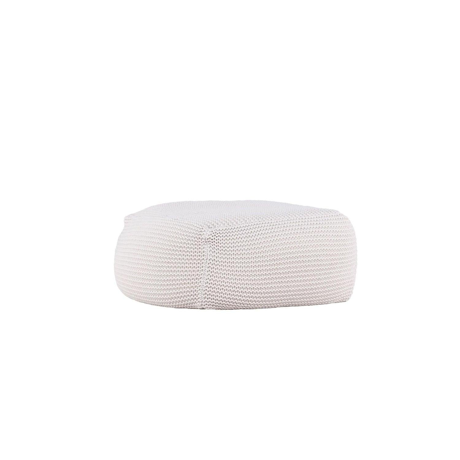 Pouf Luca 60*60cm - Weiß/Beige-Poufs-Venture Home-le canapé
