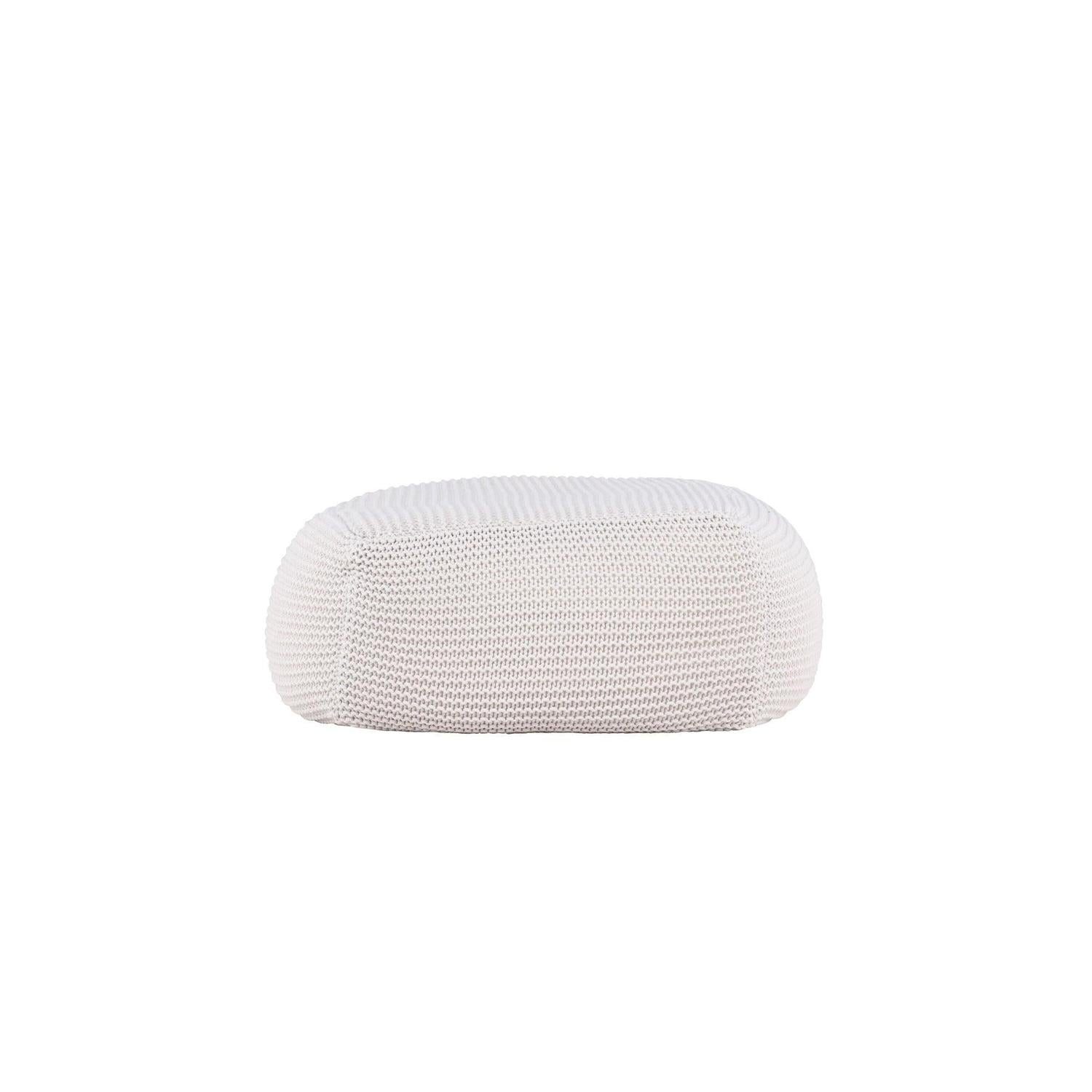Pouf Luca 60*60cm - Weiß/Beige-Poufs-Venture Home-le canapé