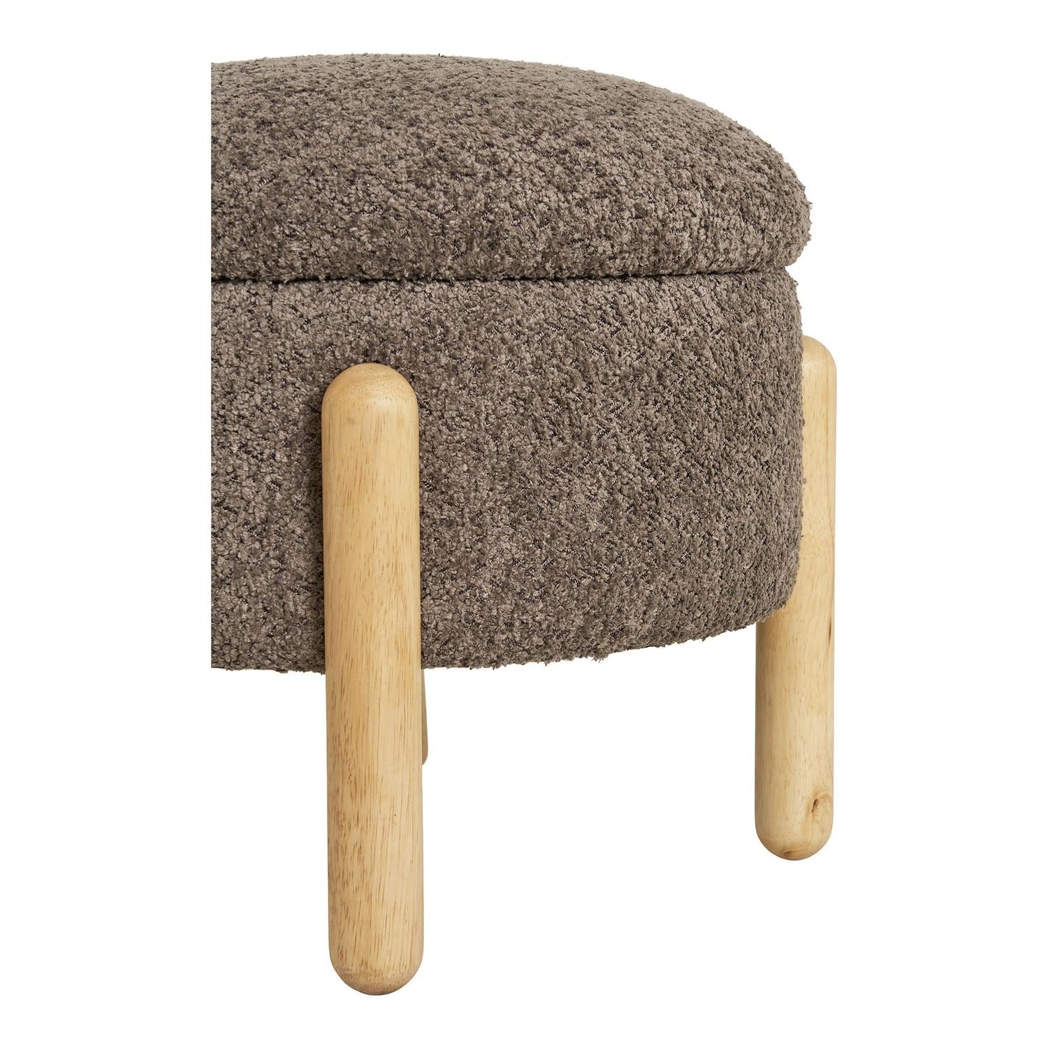 Pouf Medas mit Stauraum Ø45cm - Braun-Poufs-House Nordic-le canapé