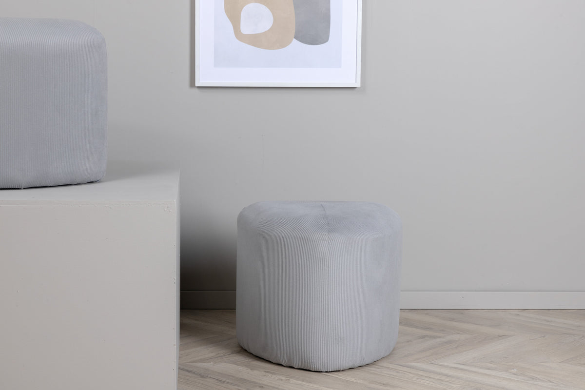Pouf Peg aus Stoff - Grau-Poufs-Venture Home-le canapé