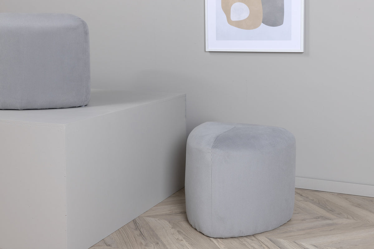 Pouf Peg aus Stoff - Grau-Poufs-Venture Home-le canapé