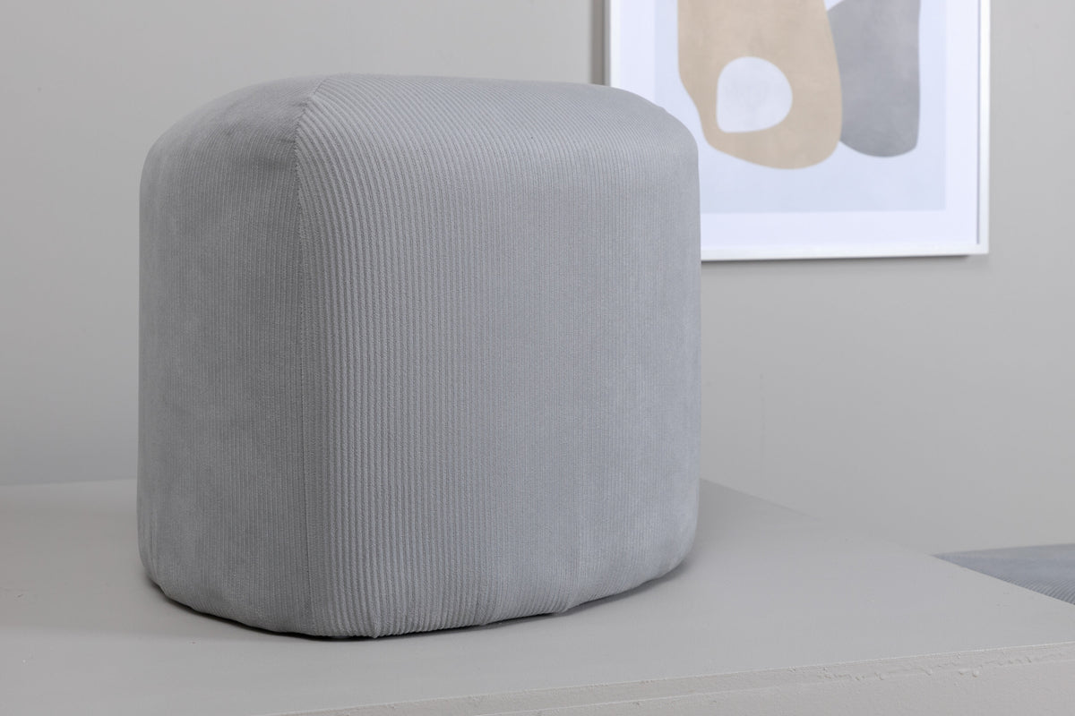 Pouf Peg aus Stoff - Grau-Poufs-Venture Home-le canapé