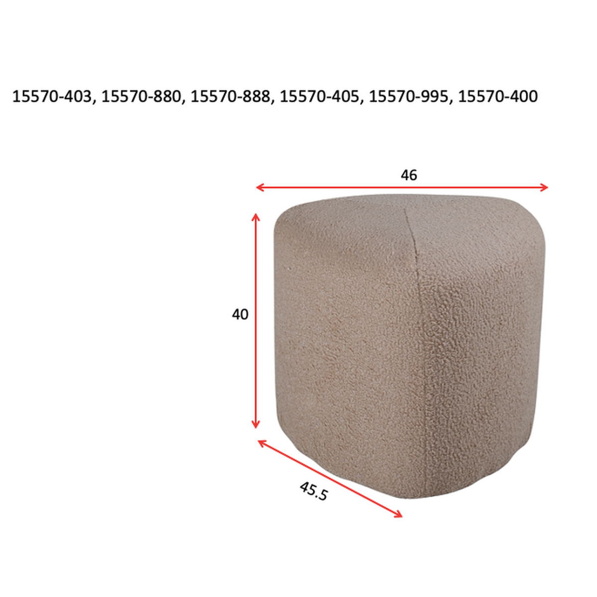 Pouf Peg aus Stoff - Grau-Poufs-Venture Home-le canapé