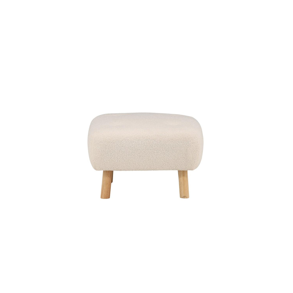 Pouf Salina aus Stoff Teddy - Weiß-Poufs-Venture Home-le canapé