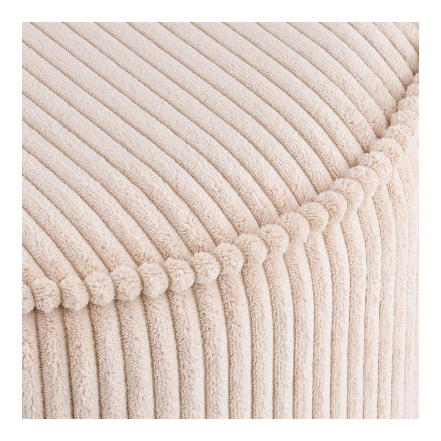 Pouf Taupo aus Cord Ø40cm - Beige-Poufs-House Nordic-le canapé