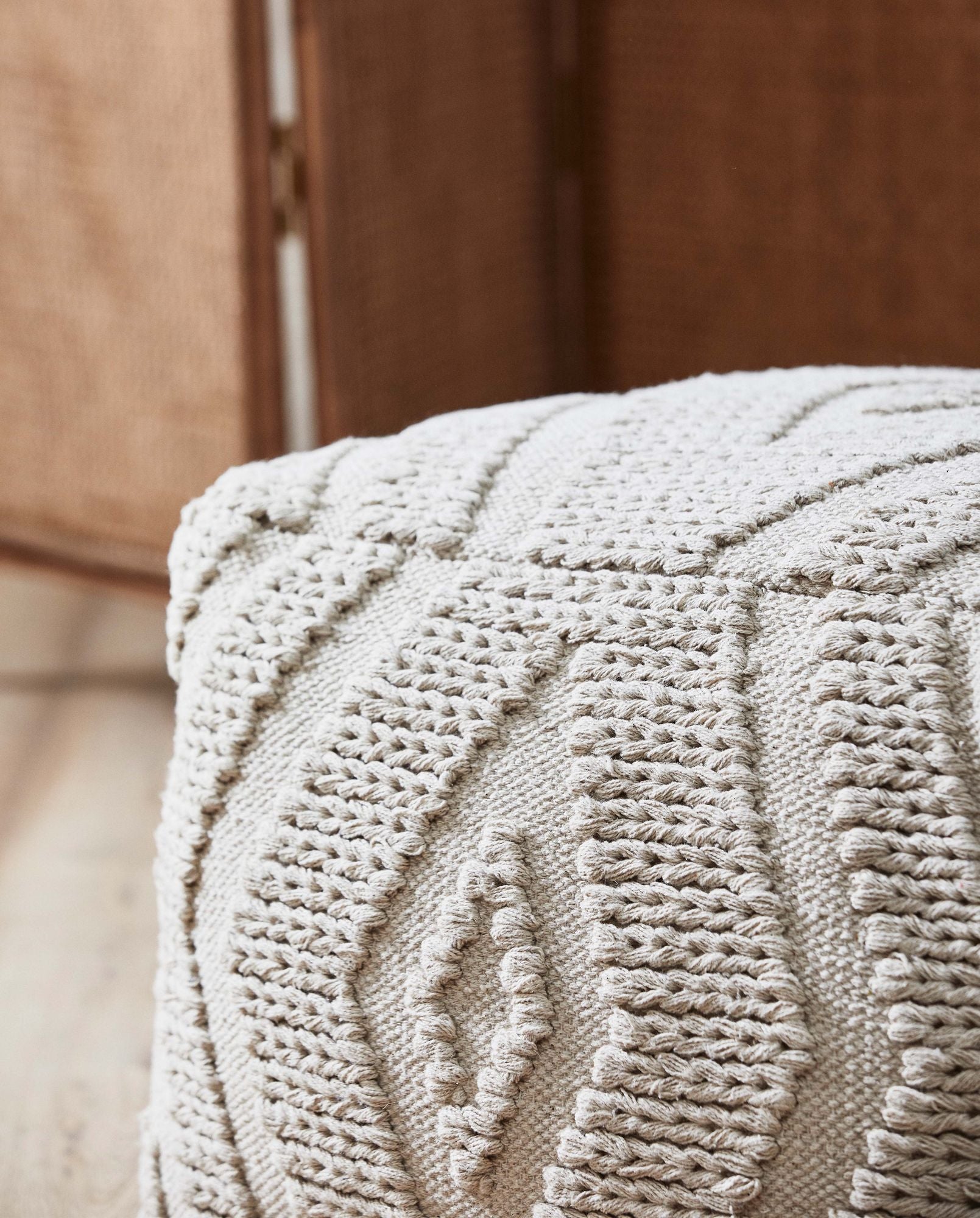 Pouf WULAR aus Baumwolle - Beige-Poufs-Nordal A/S-le canapé