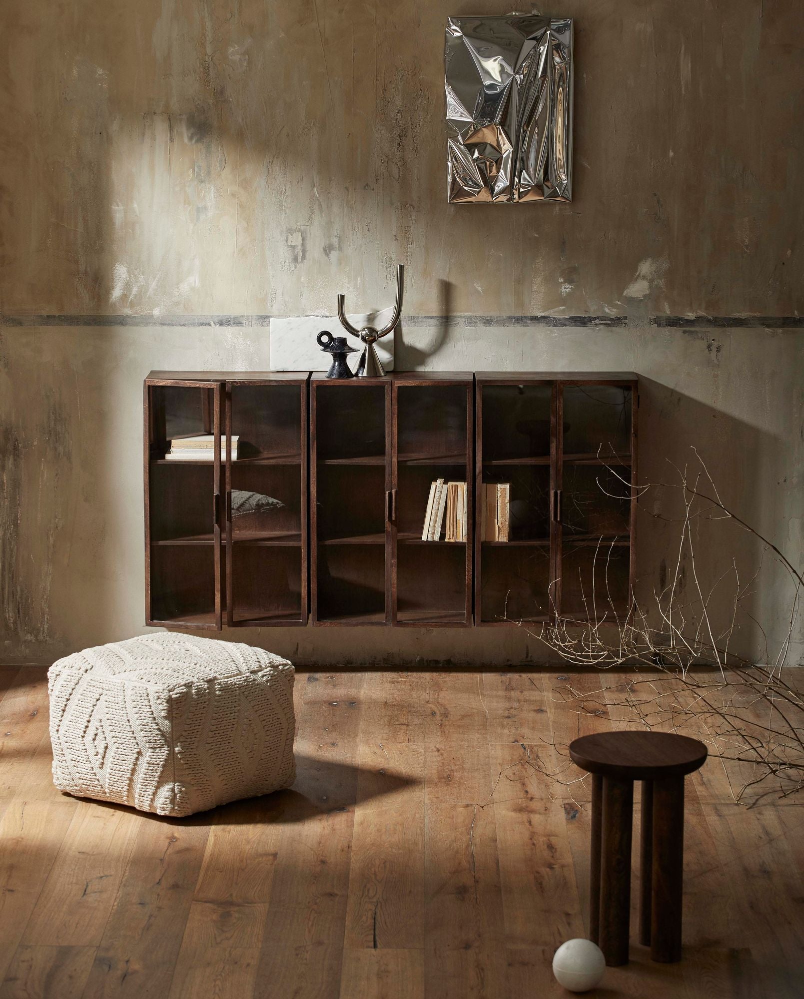 Pouf WULAR aus Baumwolle - Beige-Poufs-Nordal A/S-le canapé