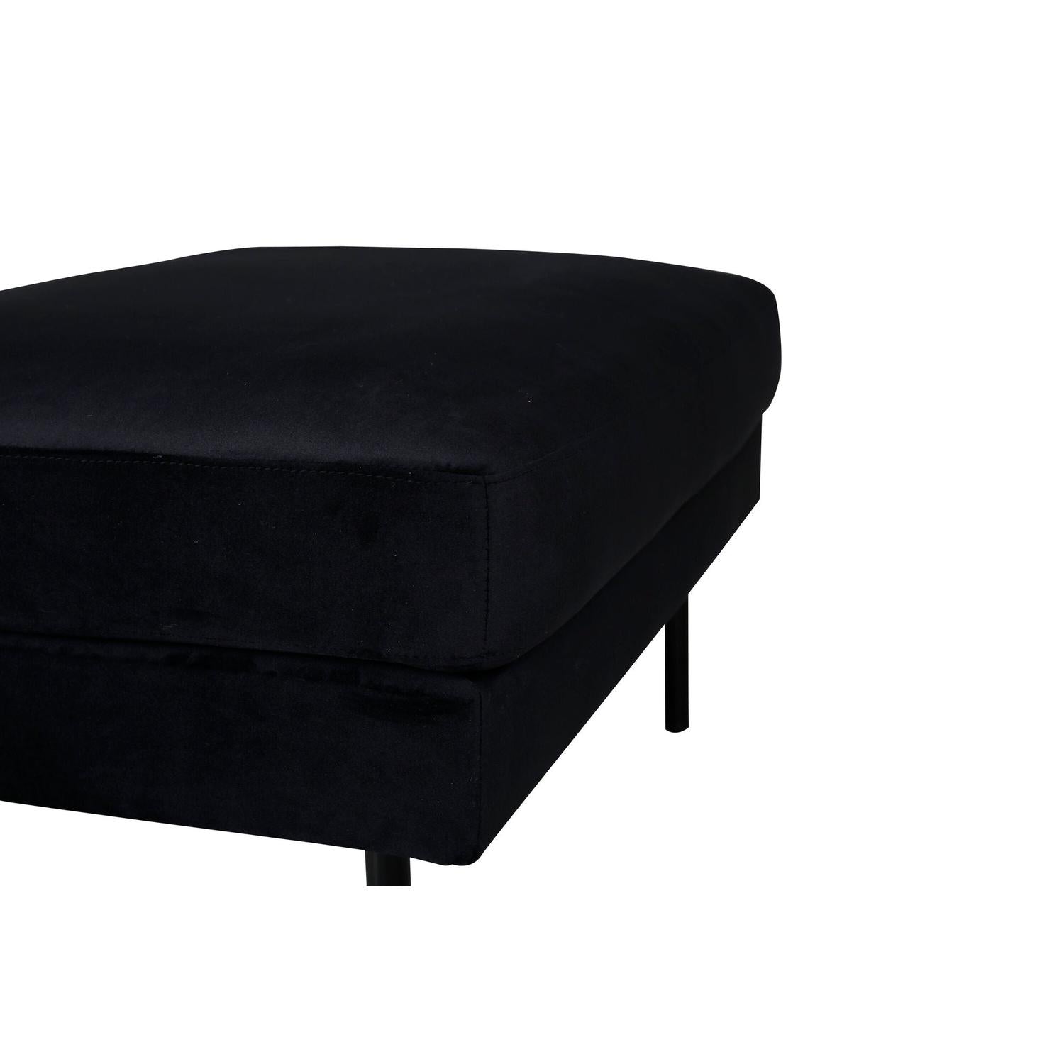 Pouf Zoom aus Samt - Schwarz-Poufs-Venture Home-le canapé