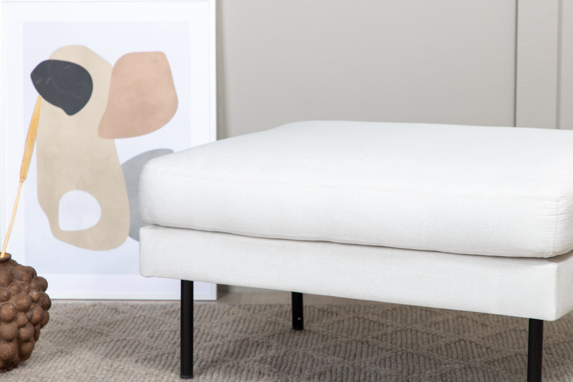 Pouf Zoom aus Stoff - Beige-Poufs-Venture Home-le canapé