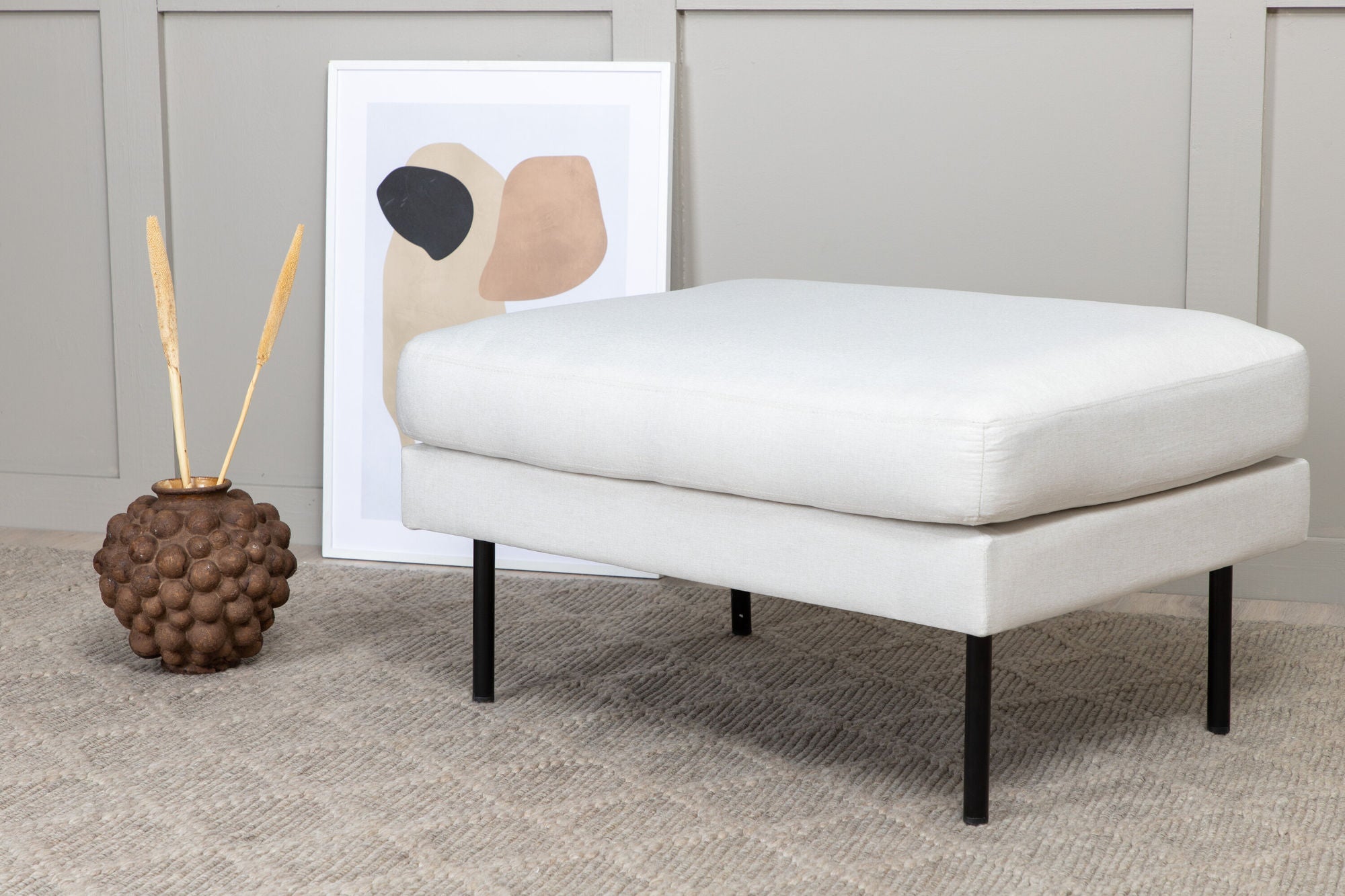 Pouf Zoom aus Stoff - Beige-Poufs-Venture Home-le canapé