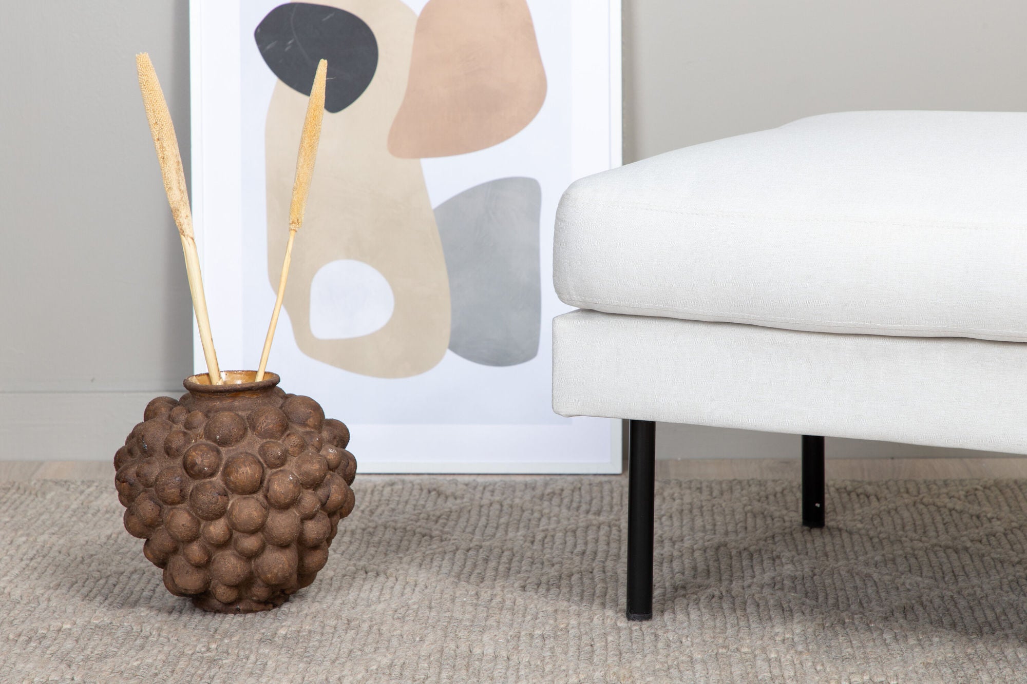 Pouf Zoom aus Stoff - Beige-Poufs-Venture Home-le canapé