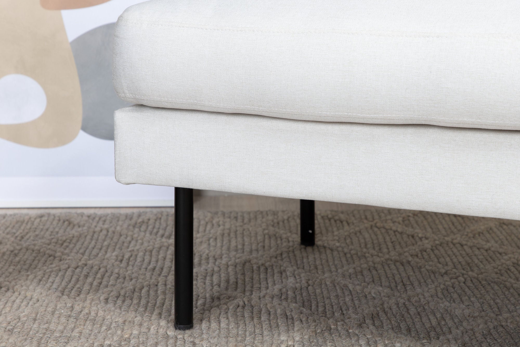 Pouf Zoom aus Stoff - Beige-Poufs-Venture Home-le canapé
