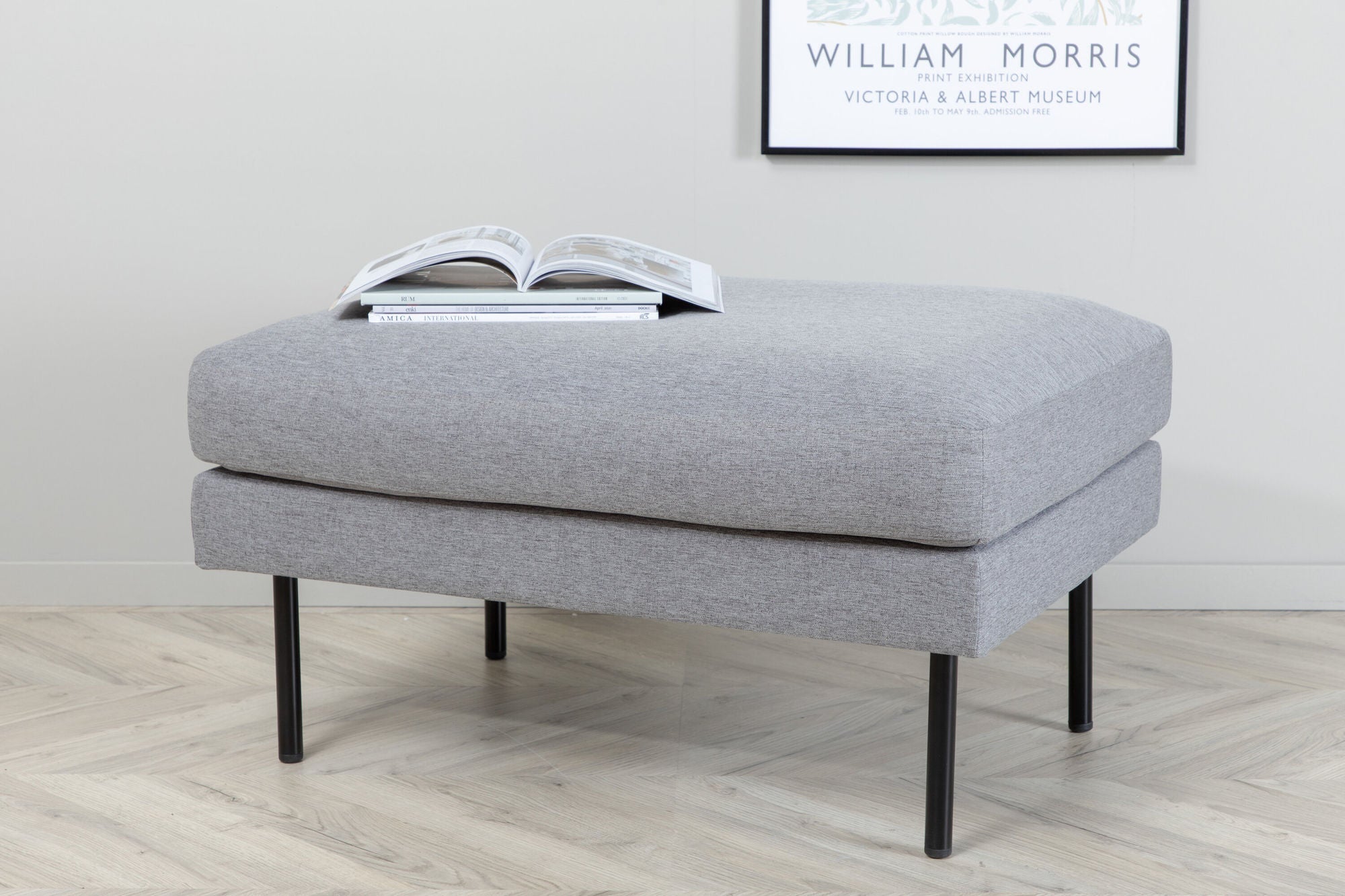 Pouf Zoom aus Stoff - Grau-Poufs-Venture Home-le canapé