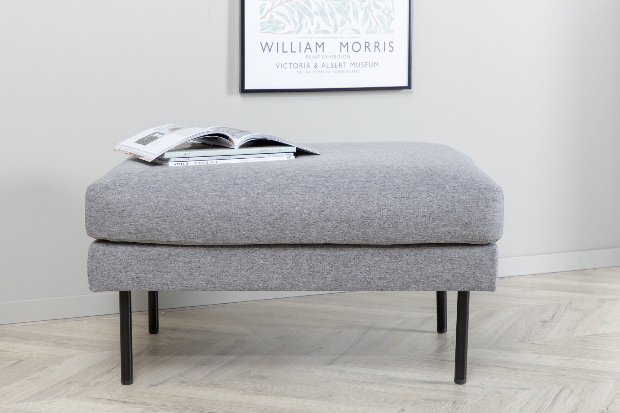 Pouf Zoom aus Stoff - Grau-Poufs-Venture Home-le canapé