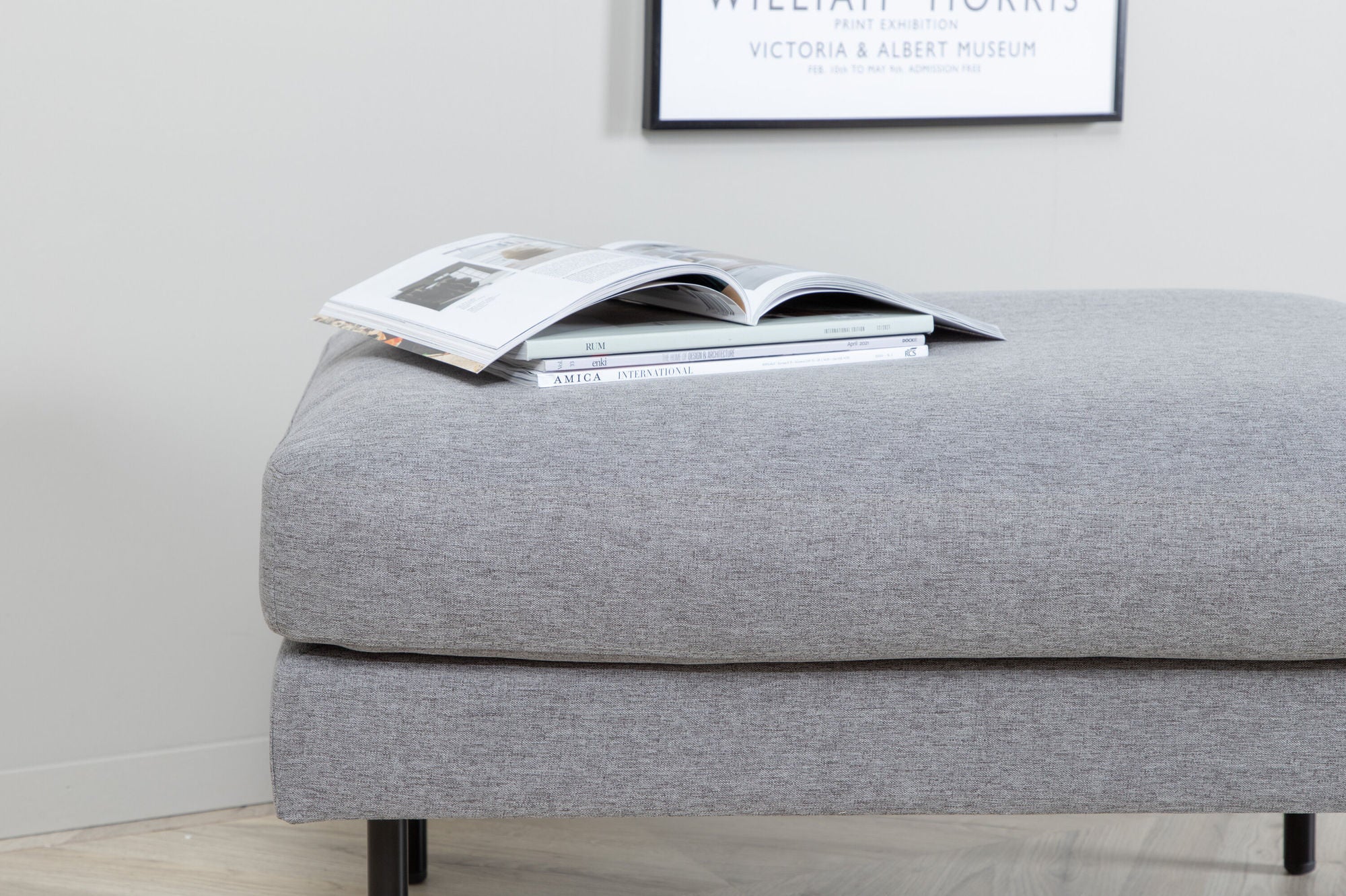 Pouf Zoom aus Stoff - Grau-Poufs-Venture Home-le canapé