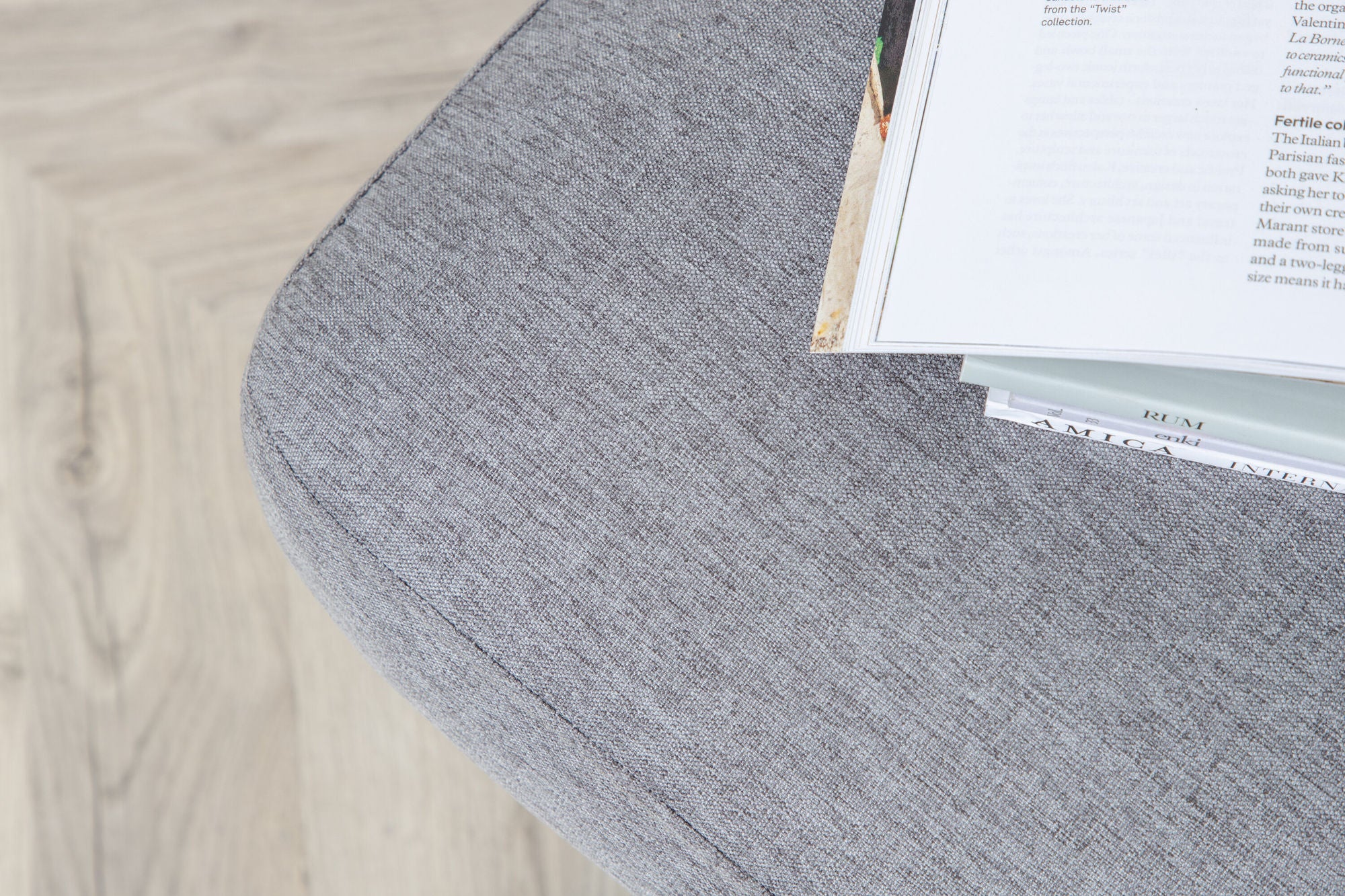 Pouf Zoom aus Stoff - Grau-Poufs-Venture Home-le canapé