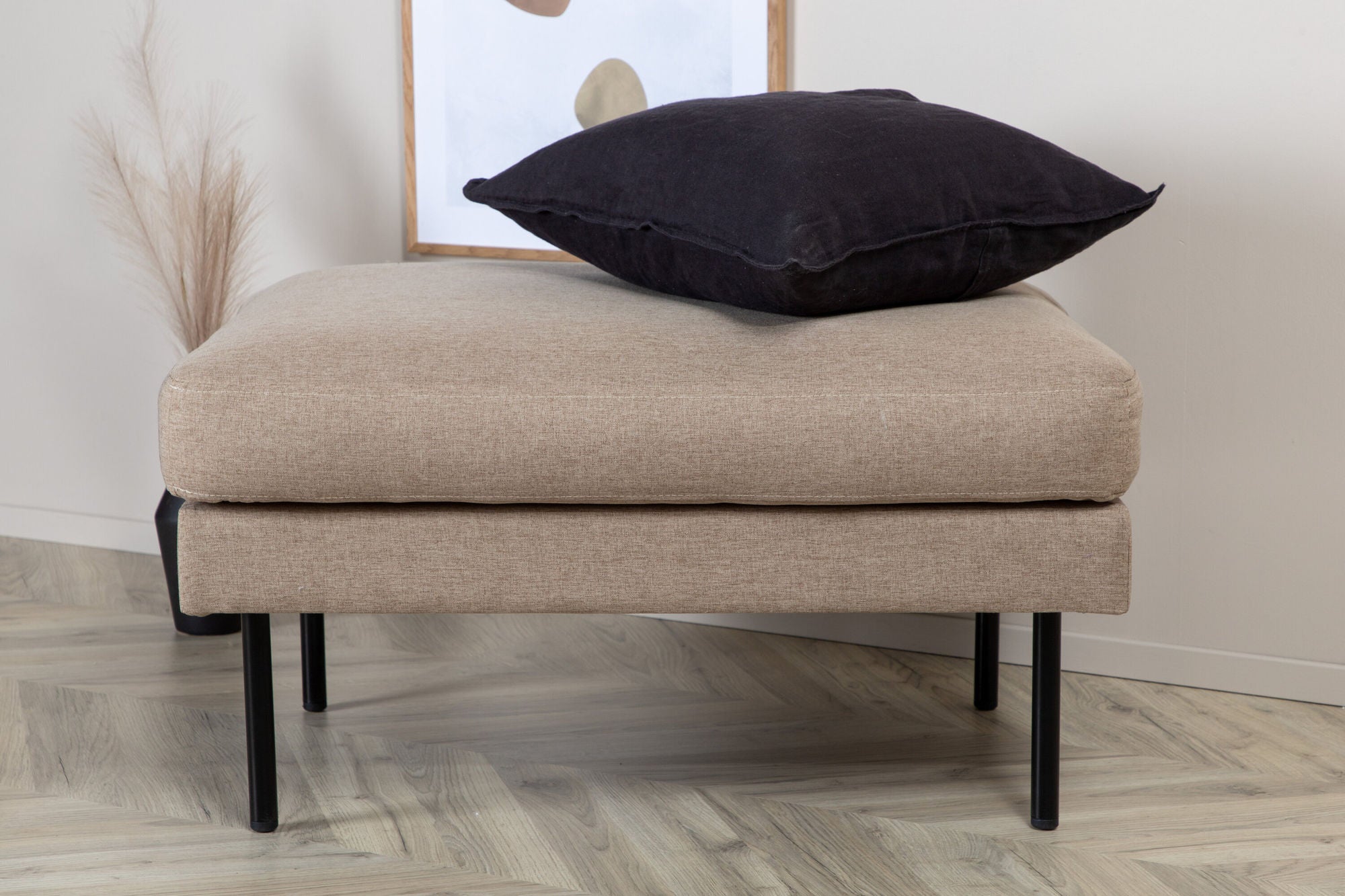 Pouf Zoom aus Stoff - Hellbraun-Pouf-Venture Home-le canapé