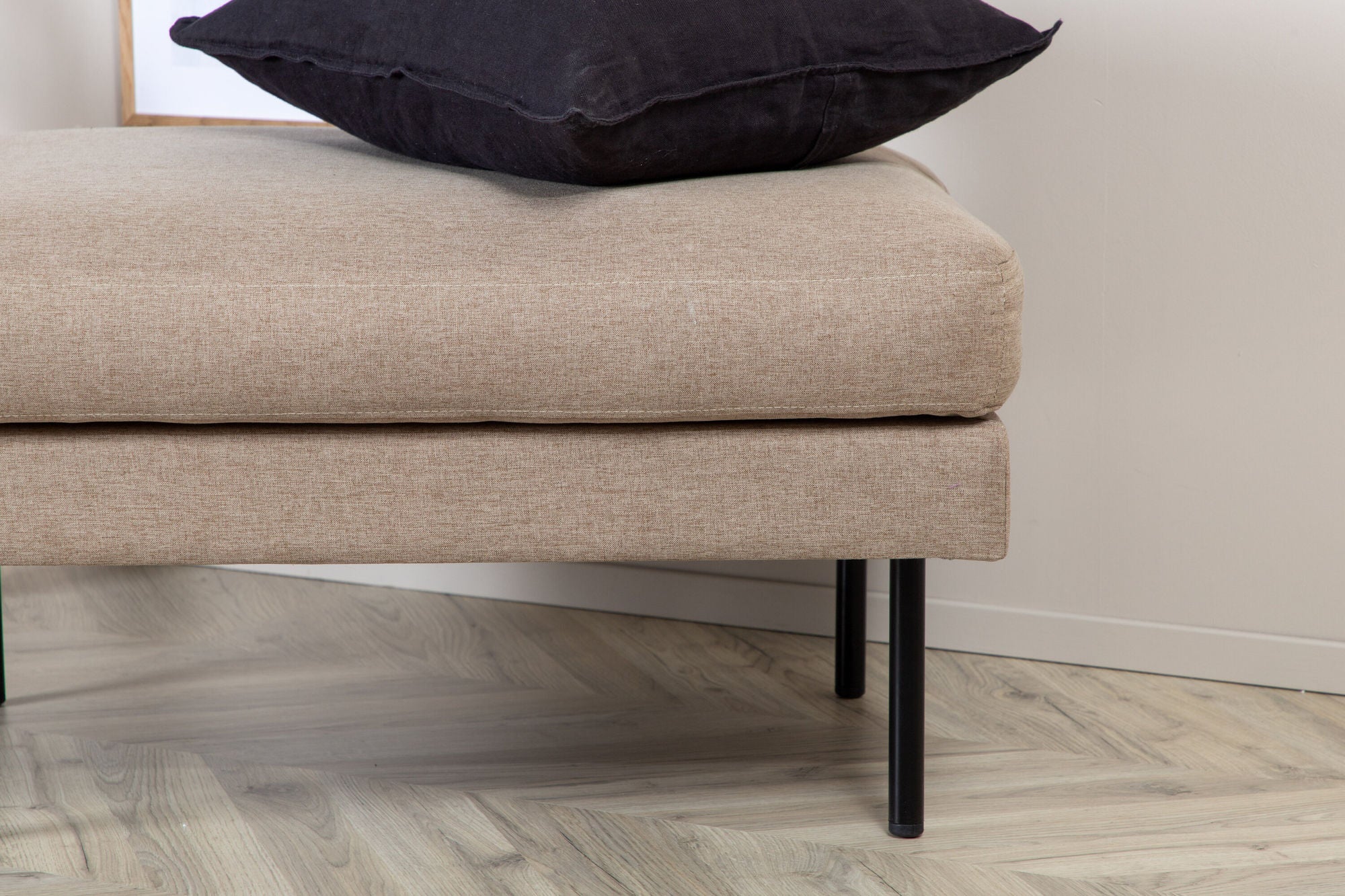 Pouf Zoom aus Stoff - Hellbraun-Pouf-Venture Home-le canapé