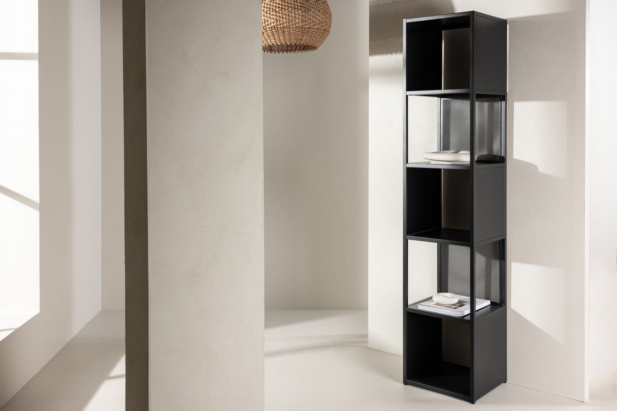 Regal Buenos Aires 185cm aus Metall mit 5 Fächern - Schwarz-Venture Home-le canapé