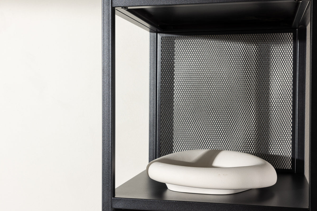 Regal Buenos Aires 185cm aus Metall mit 5 Fächern - Schwarz-Venture Home-le canapé