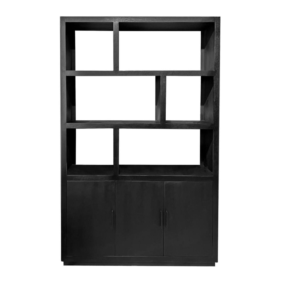 Regal Jaxx 230cm aus Massivholz - Schwarz-Regale-Livingfurn-le canapé