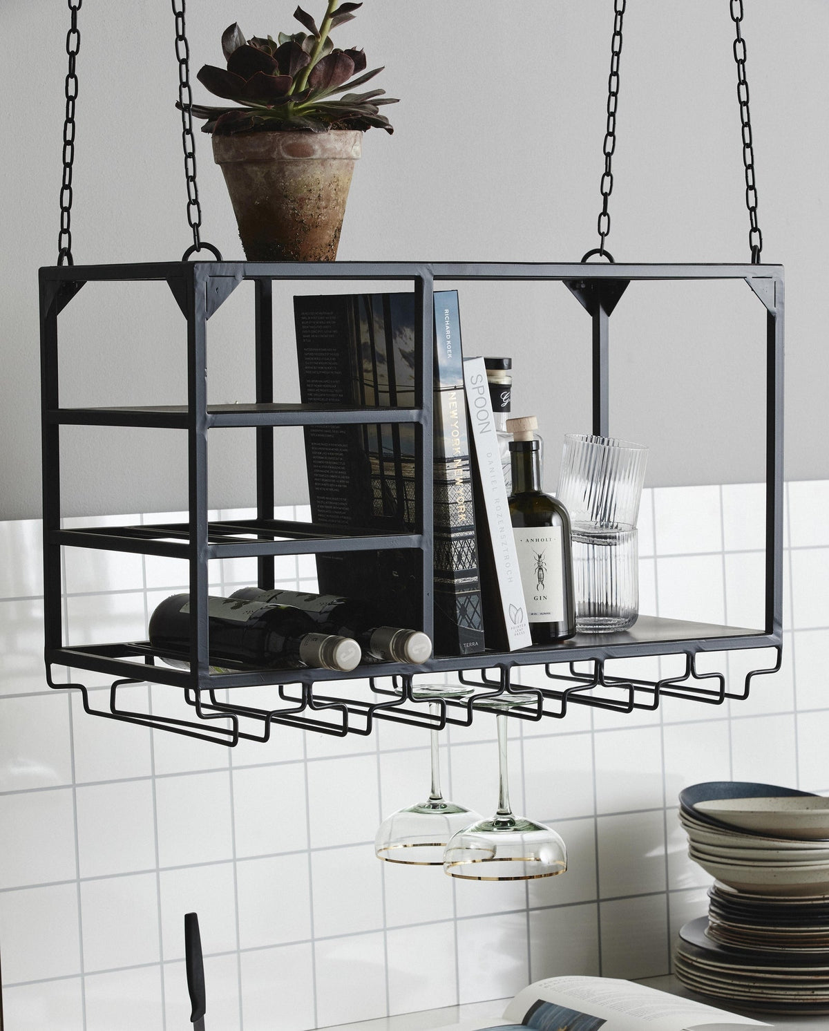 Regal Loft 37cm aus Metall - Schwarz-Nordal A/S-le canapé