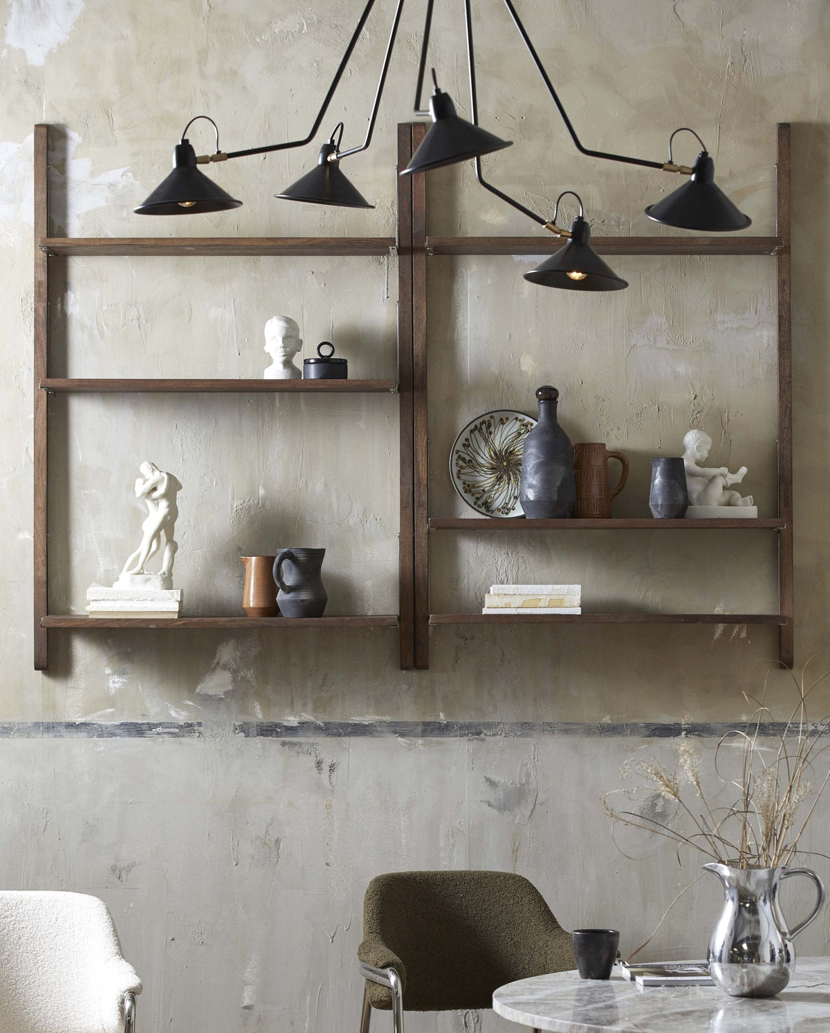 Regal Sinca 126cm aus Massivholz mit 3 verstellbaren Böden-Nordal A/S-le canapé