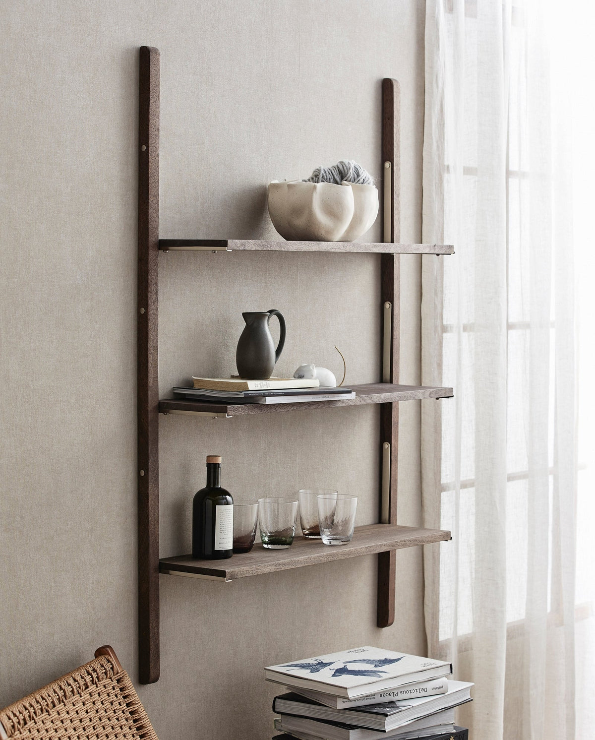 Regal Sinca 126cm aus Massivholz mit 3 verstellbaren Böden-Nordal A/S-le canapé