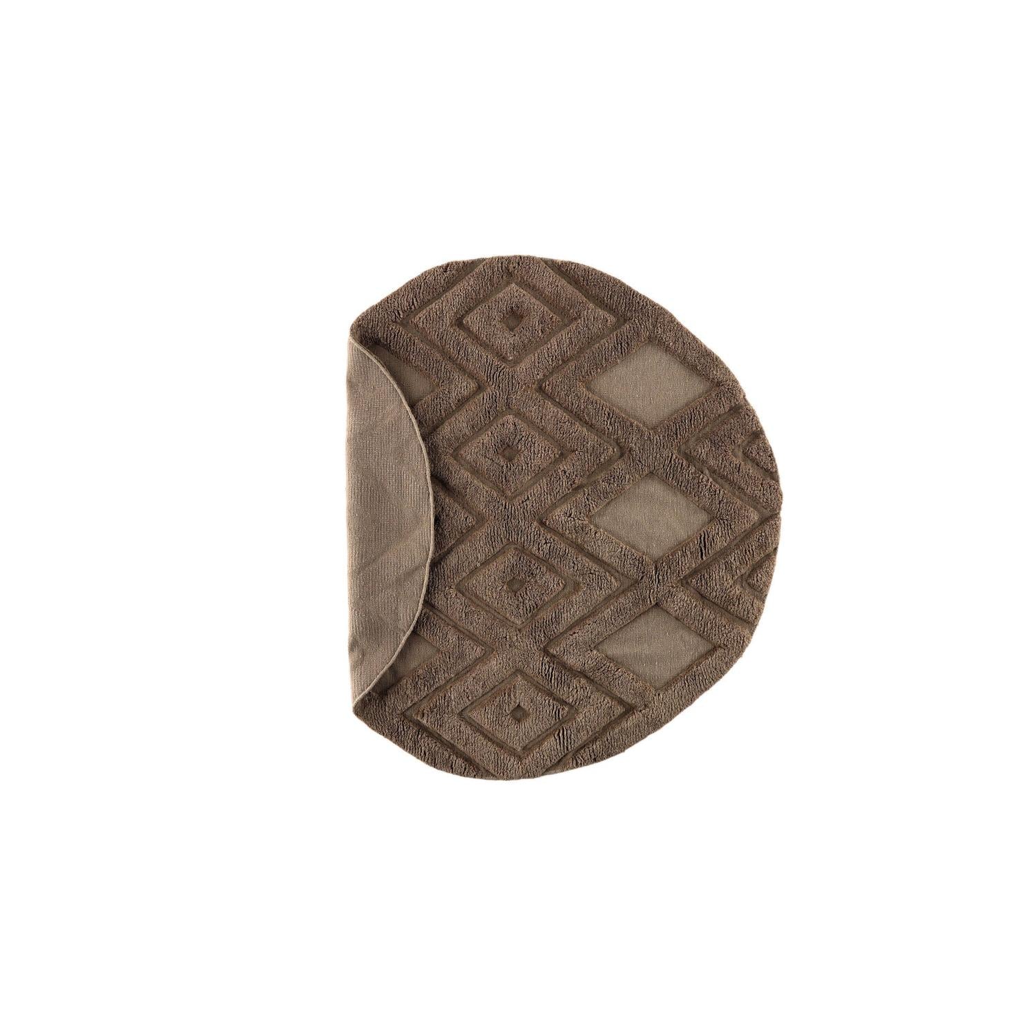 Runder Teppich Dahlia Ø200cm - Dunkelbraun-Teppich-Vind-le canapé