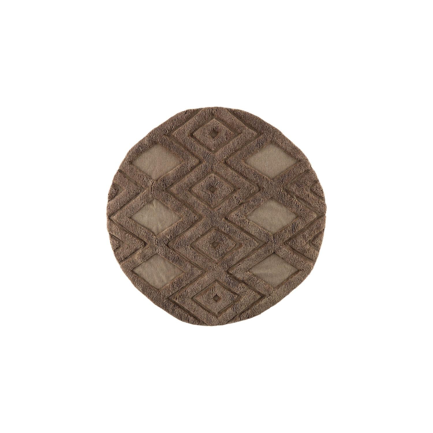 Runder Teppich Dahlia Ø200cm - Dunkelbraun-Teppich-Vind-le canapé