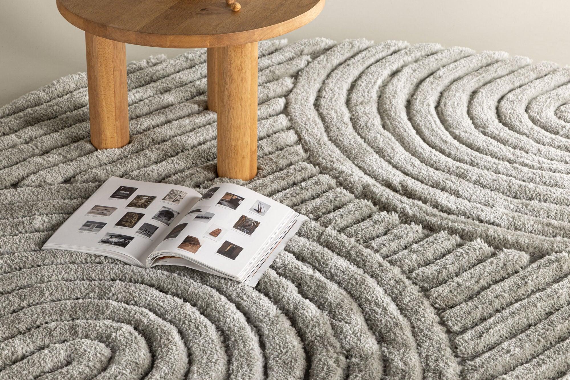 Runder Teppich Niklas Ø200cm - Greige-Teppiche-Venture Home-le canapé