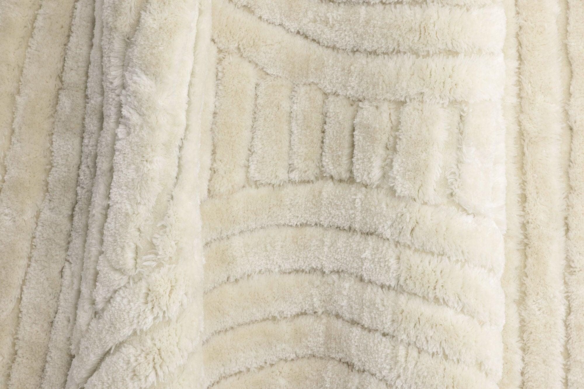 Runder Teppich Niklas Ø200cm - Weiß-Teppich-Venture Home-le canapé