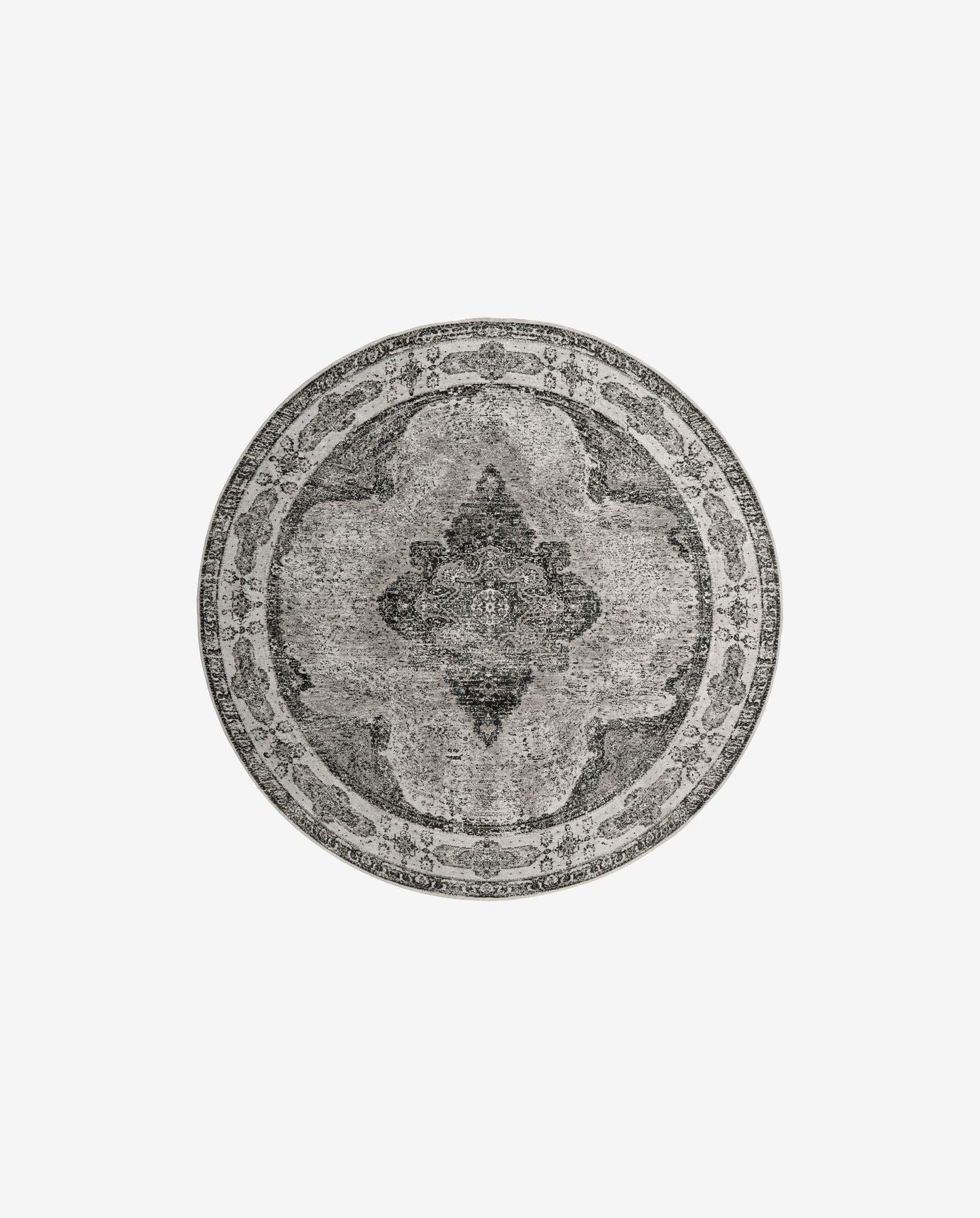 Runder Webteppich VENUS Ø240cm - Staubgrau-Teppich-Nordal A/S-le canapé