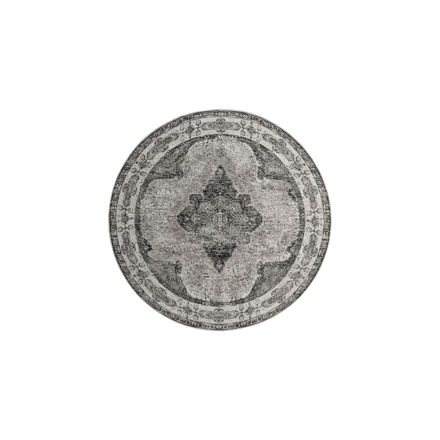 Runder Webteppich VENUS Ø240cm - Staubgrau-Teppich-Nordal A/S-le canapé