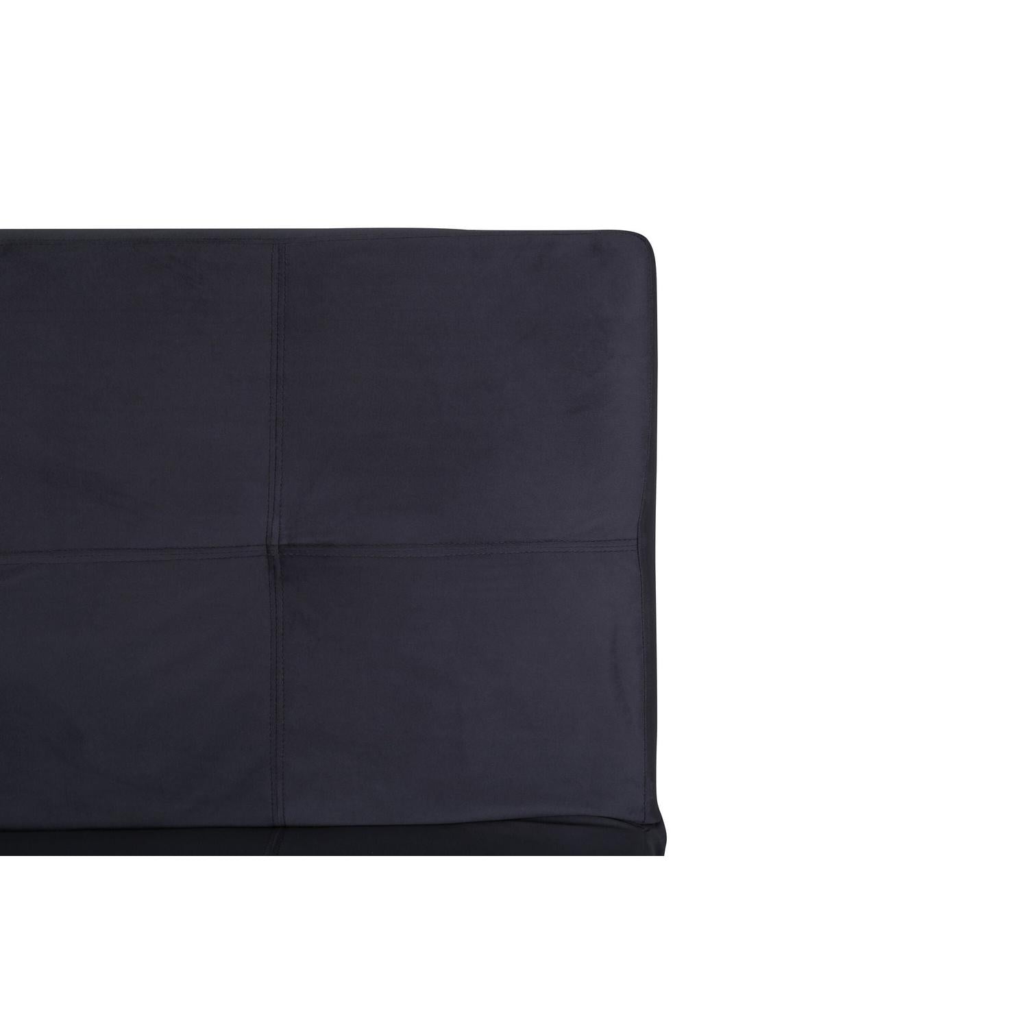 Schlafsofa Bodil 180cm aus Samt - Dunkelgrau-Schlafsofas-Venture Home-le canapé