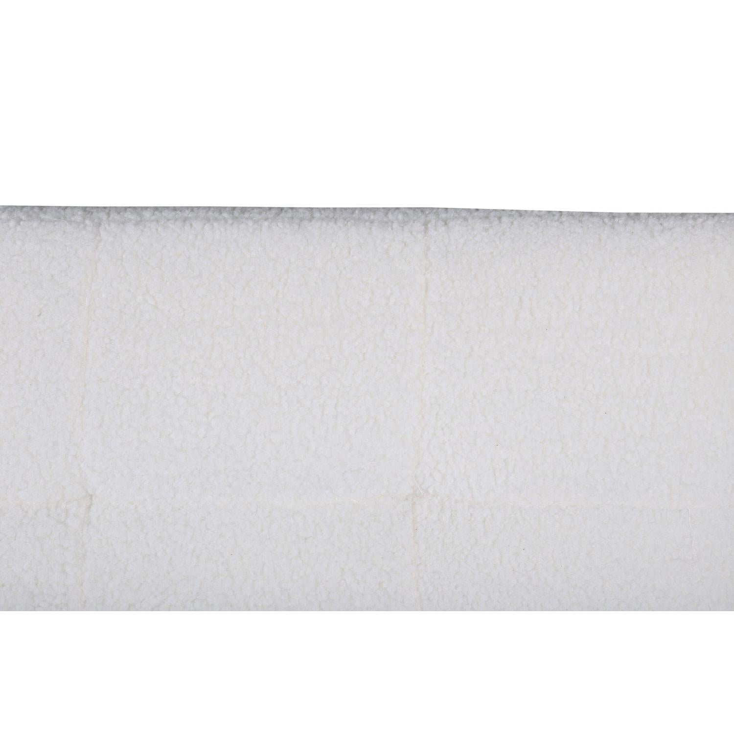 Schlafsofa Bodil 180cm aus Teddy Bouclé - Weiß-Schlafsofa-Venture Home-le canapé