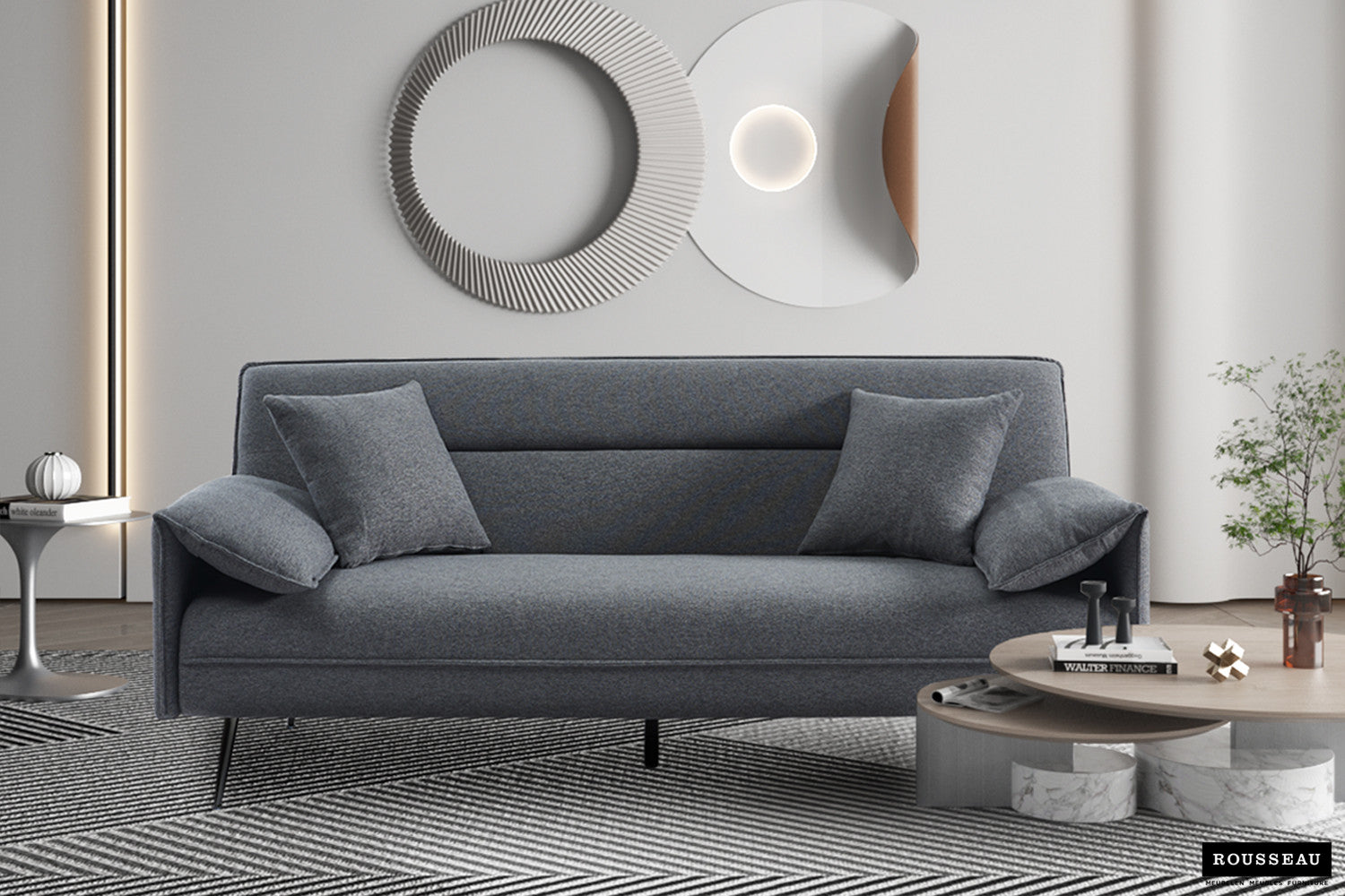 Schlafsofa Sivas - Grau-Schlafsofa-Rousseau-le canapé